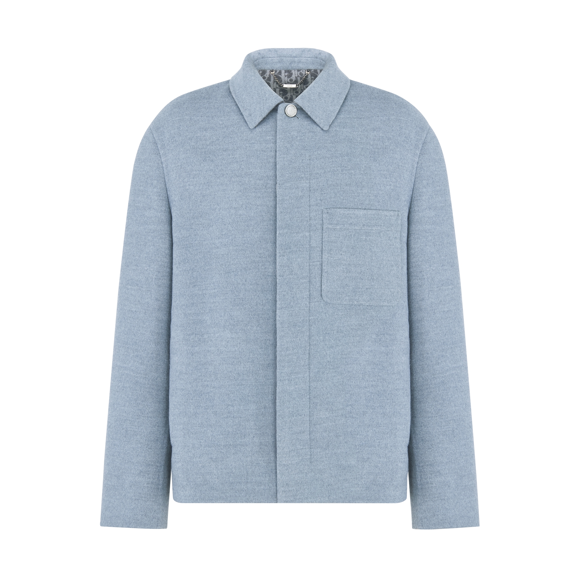  Blue Double-Sided Virgin Wool, Cashmere and Silk Blend