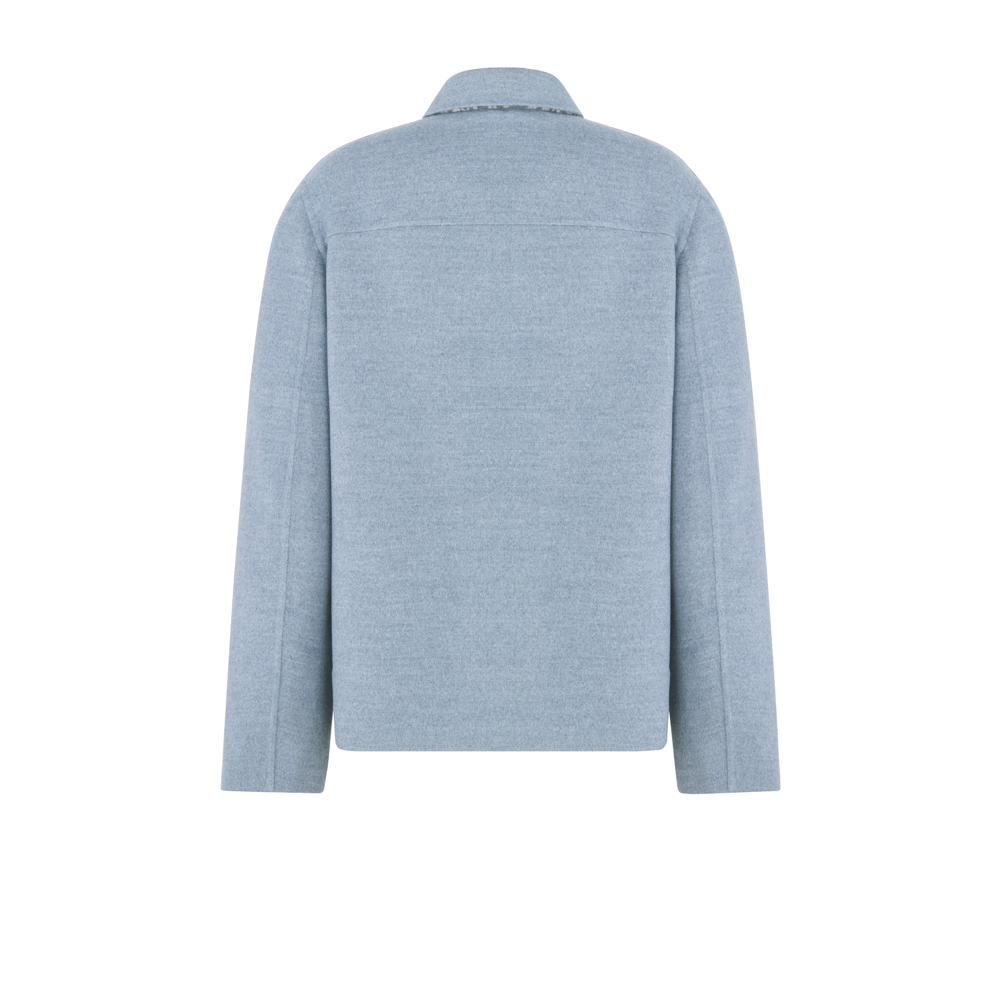 Jaqueta utilitária Dior Icons Mescla de lã virgem, cashmere e seda dupla-face azul E08