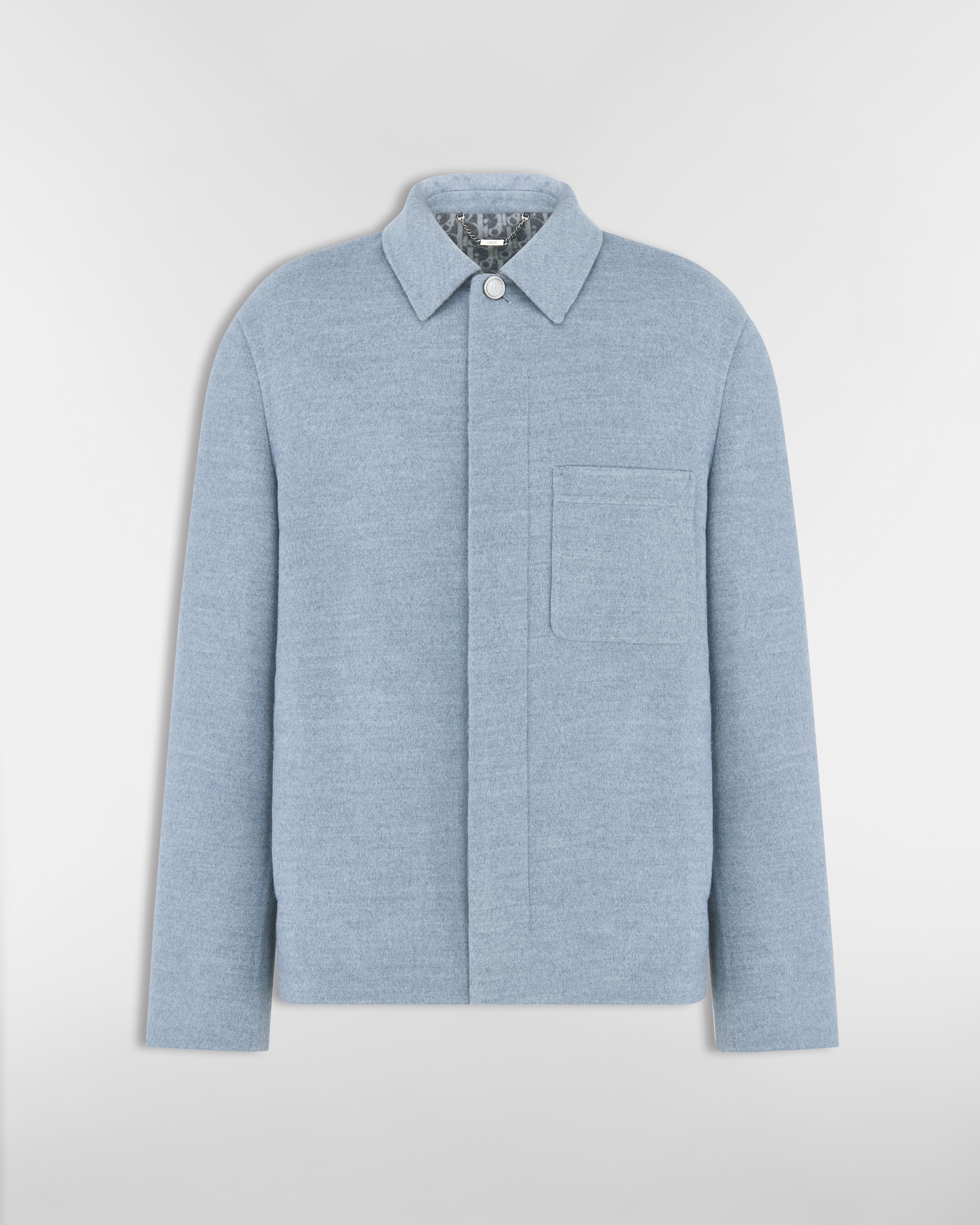 Dior Icons Workwear Jacket Blue Double-Sided Virgin Wool, Cashmere and Silk Blend E01