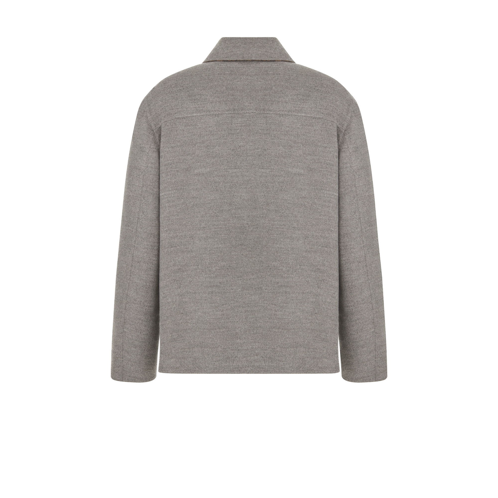 Dior Icons 워크웨어 재킷 그레이 양면 버진 울 캐시미어 실크 E08