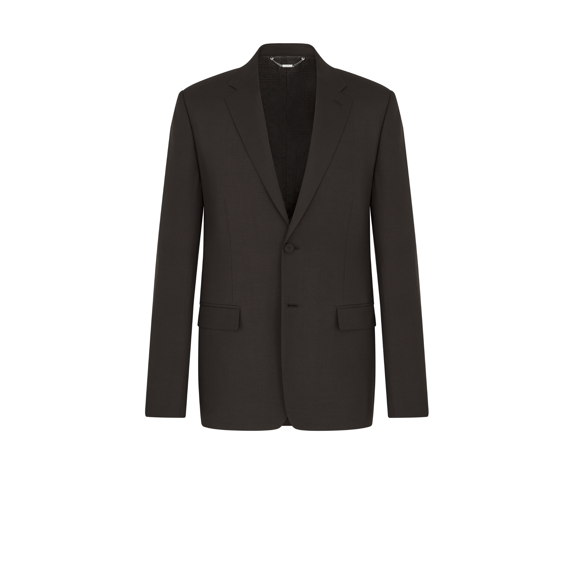 Dior Icons Jacket Brown Cashmere and Wool Twill E01