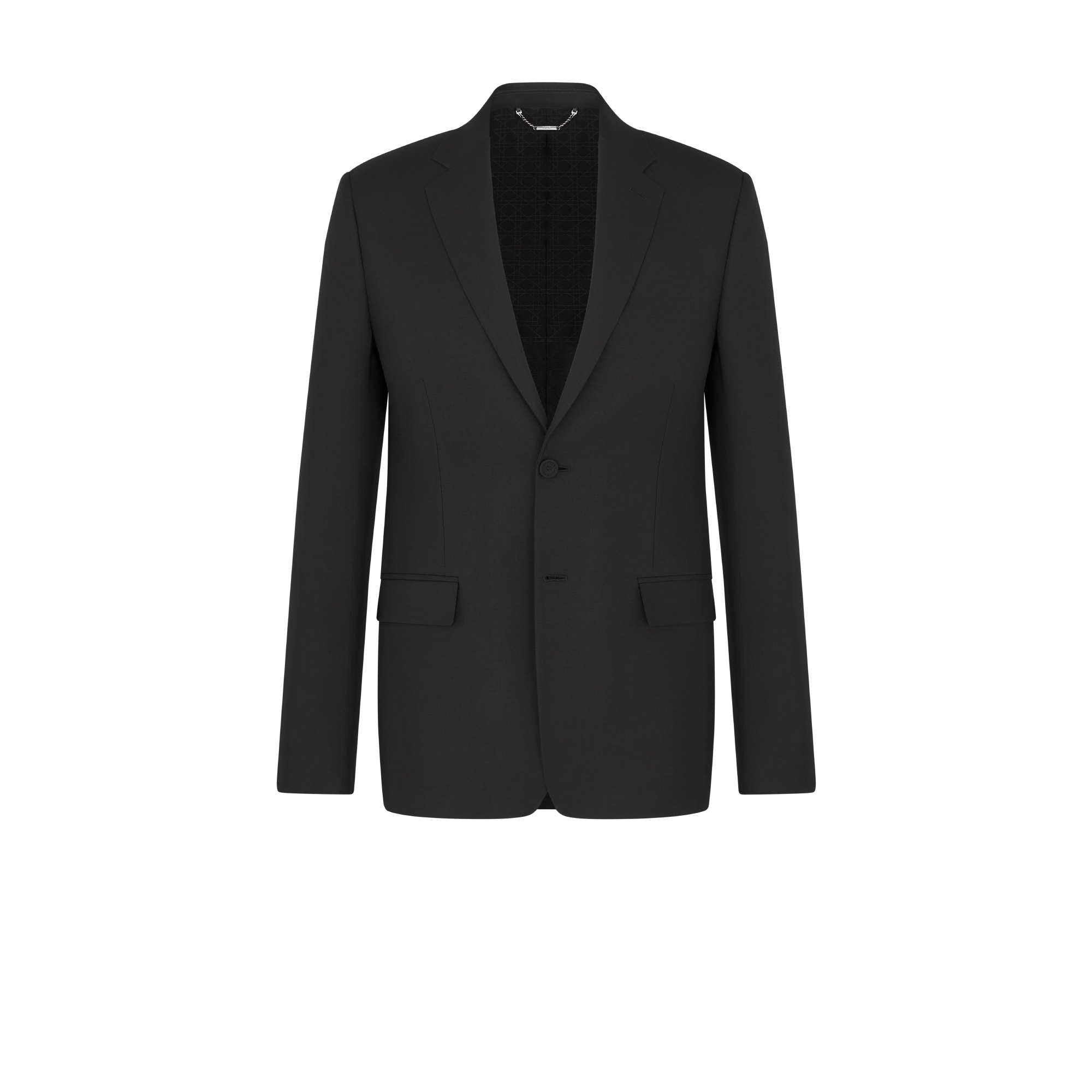 Dior Icons 外套 黑色羊毛和羊絨斜紋布 E01