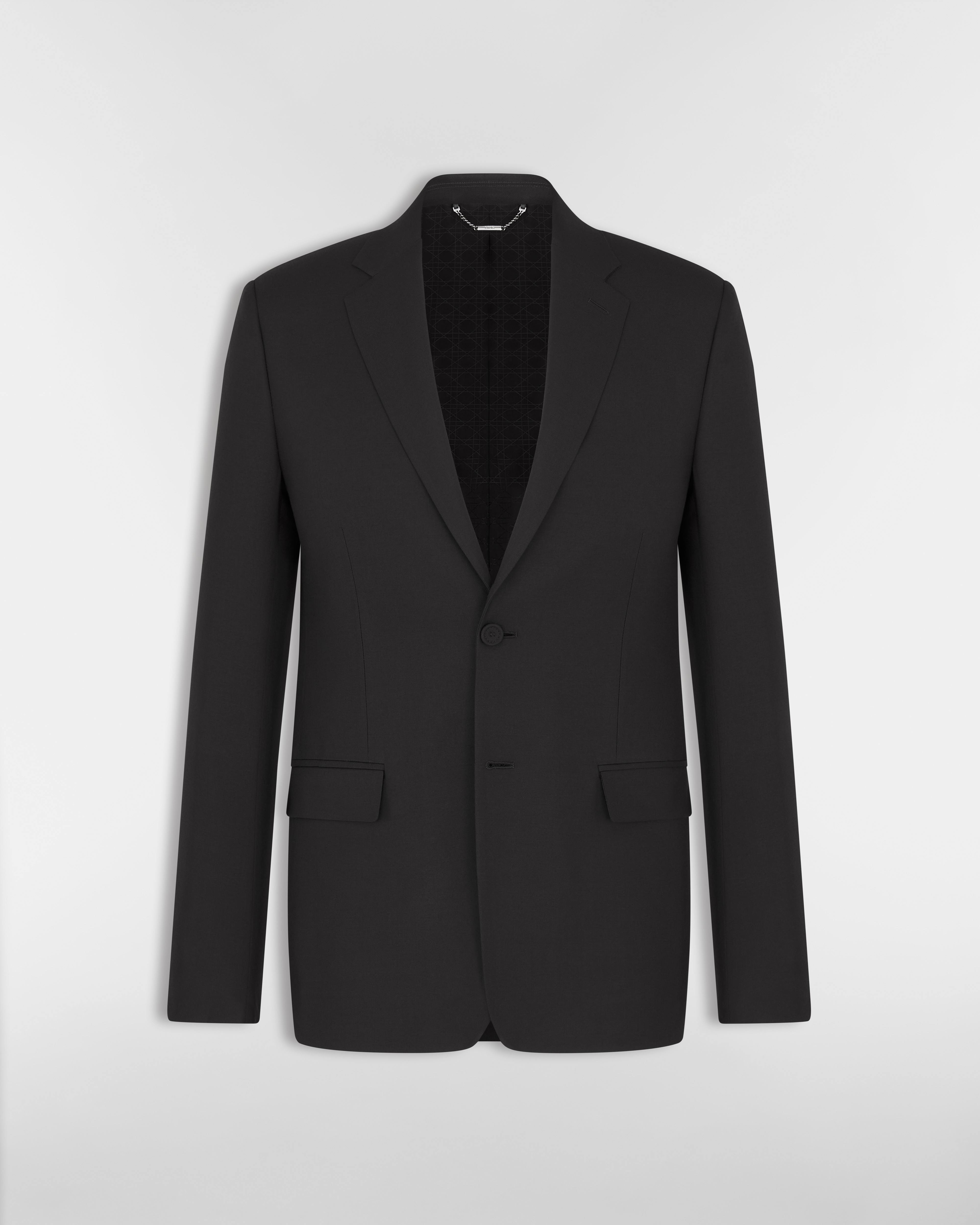 Veste Dior Icons Sergé de cachemire et laine noirs E01