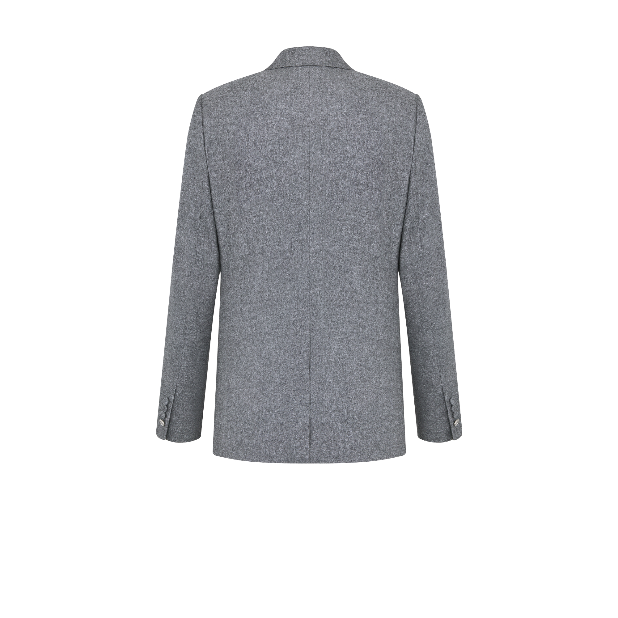 Dior Icons Oblique Jacket Gray Silk and Cashmere Flannel E08
