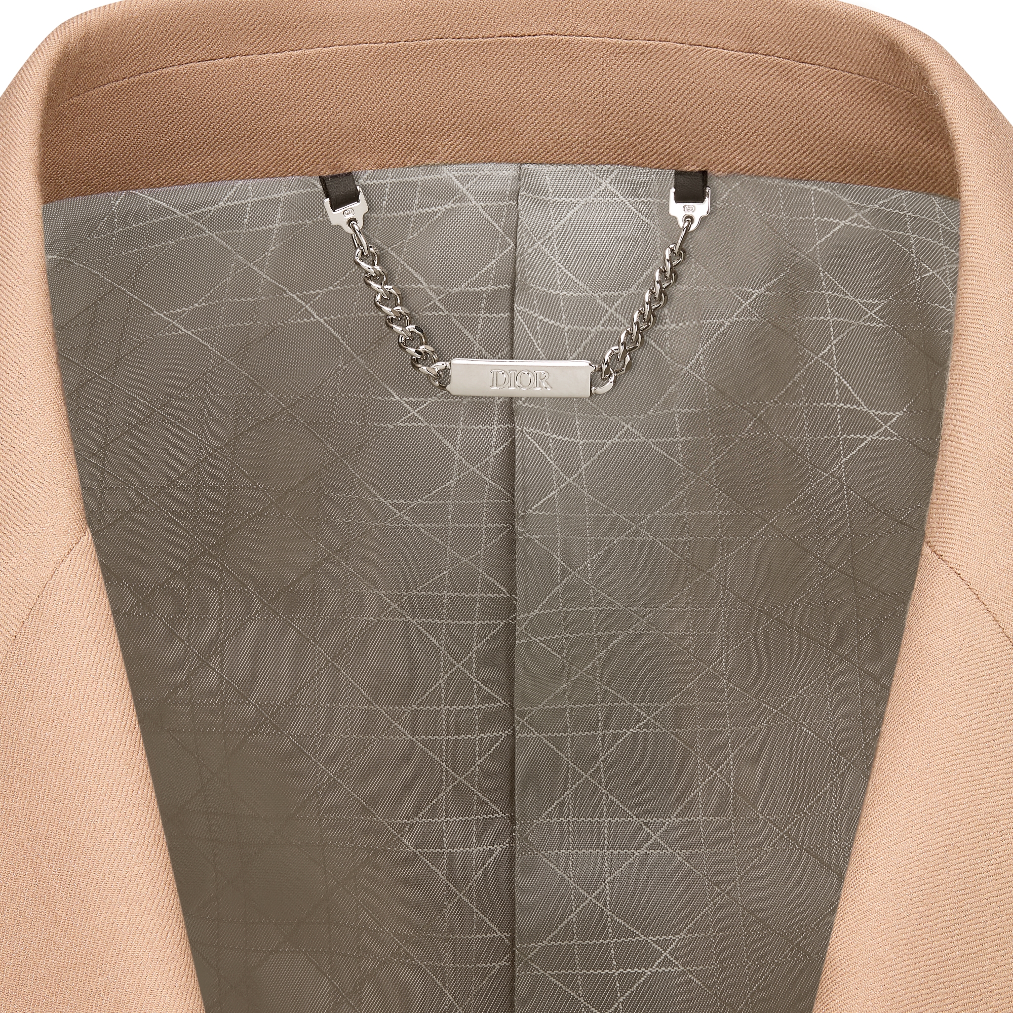Dior Icons Jacke mit abgeschrägtem Schnitt Kaschmir- und Seidentwill in Beige E09