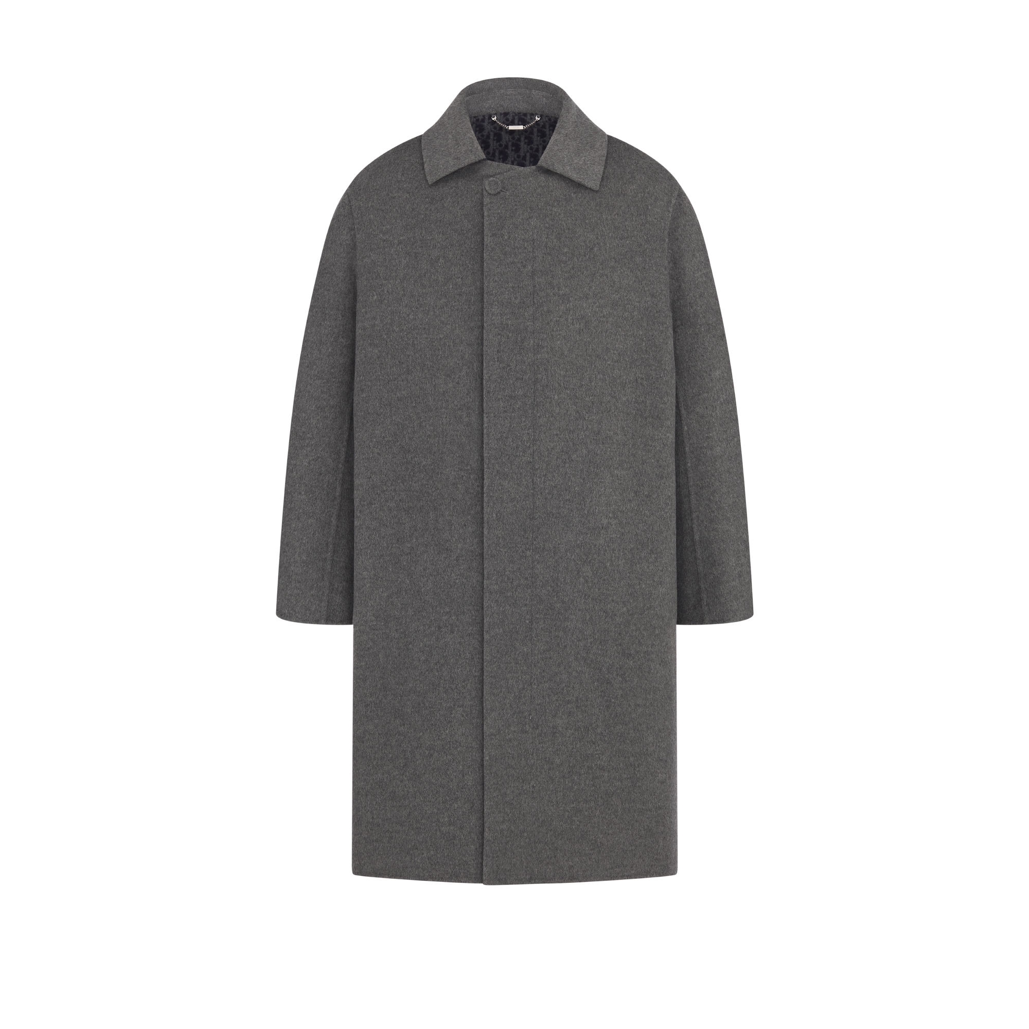 Dior Icons Coat Gray Double-Sided Virgin Wool and Cashmere E01