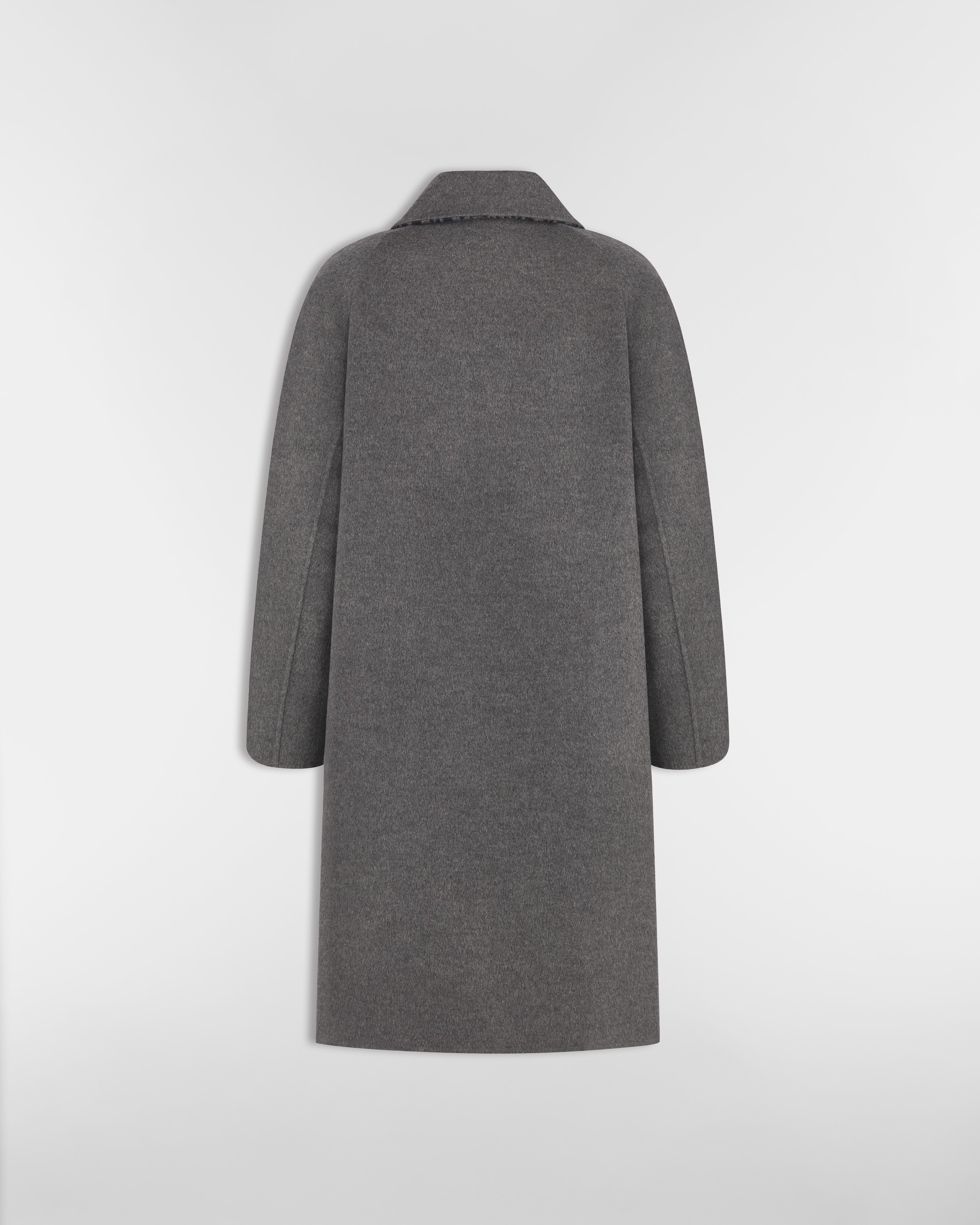 Dior Icons Mantel Doppelgewebe aus Schurwolle und Kaschmir in Grau E08