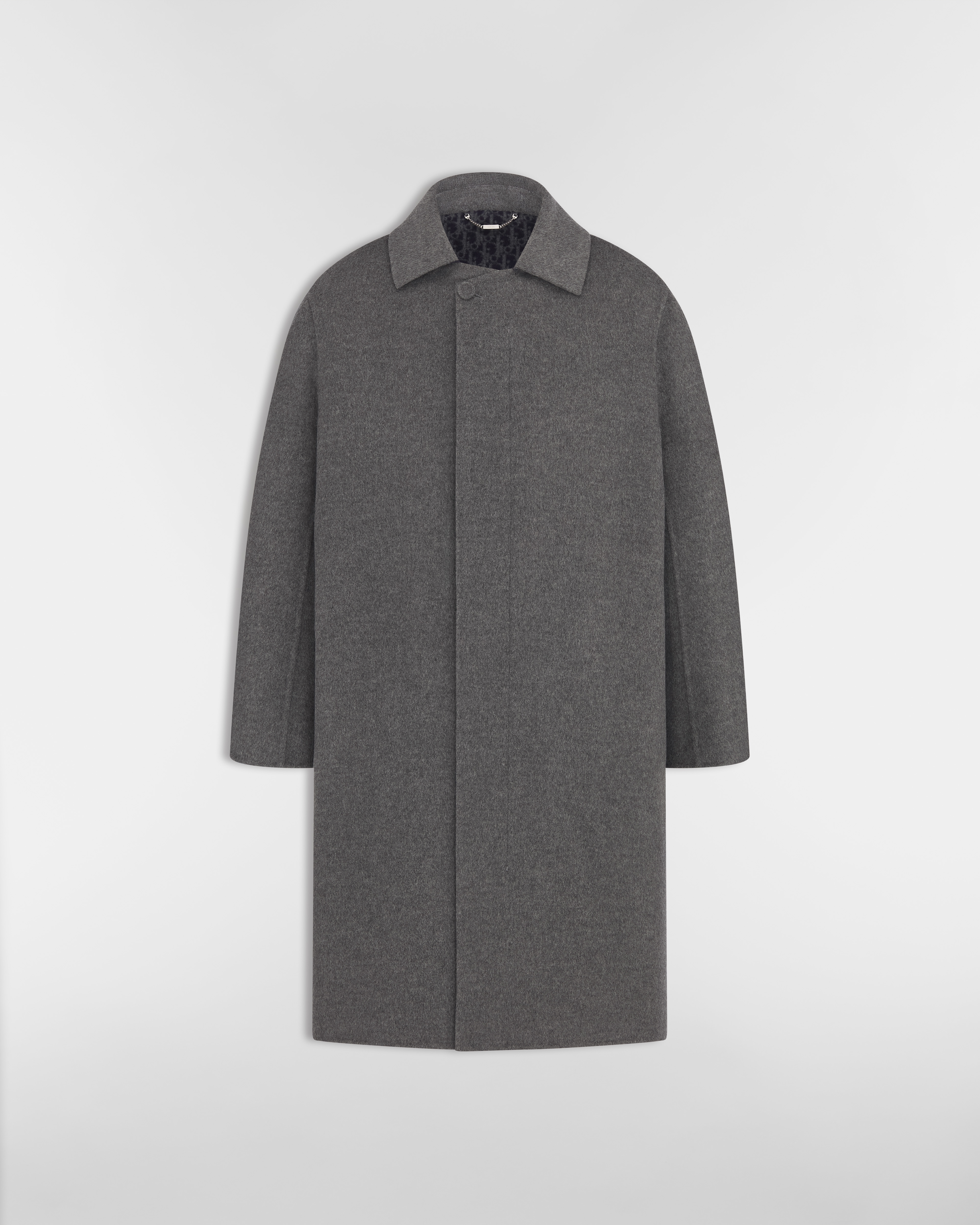 Dior Icons Coat Gray Double-Sided Virgin Wool and Cashmere E01