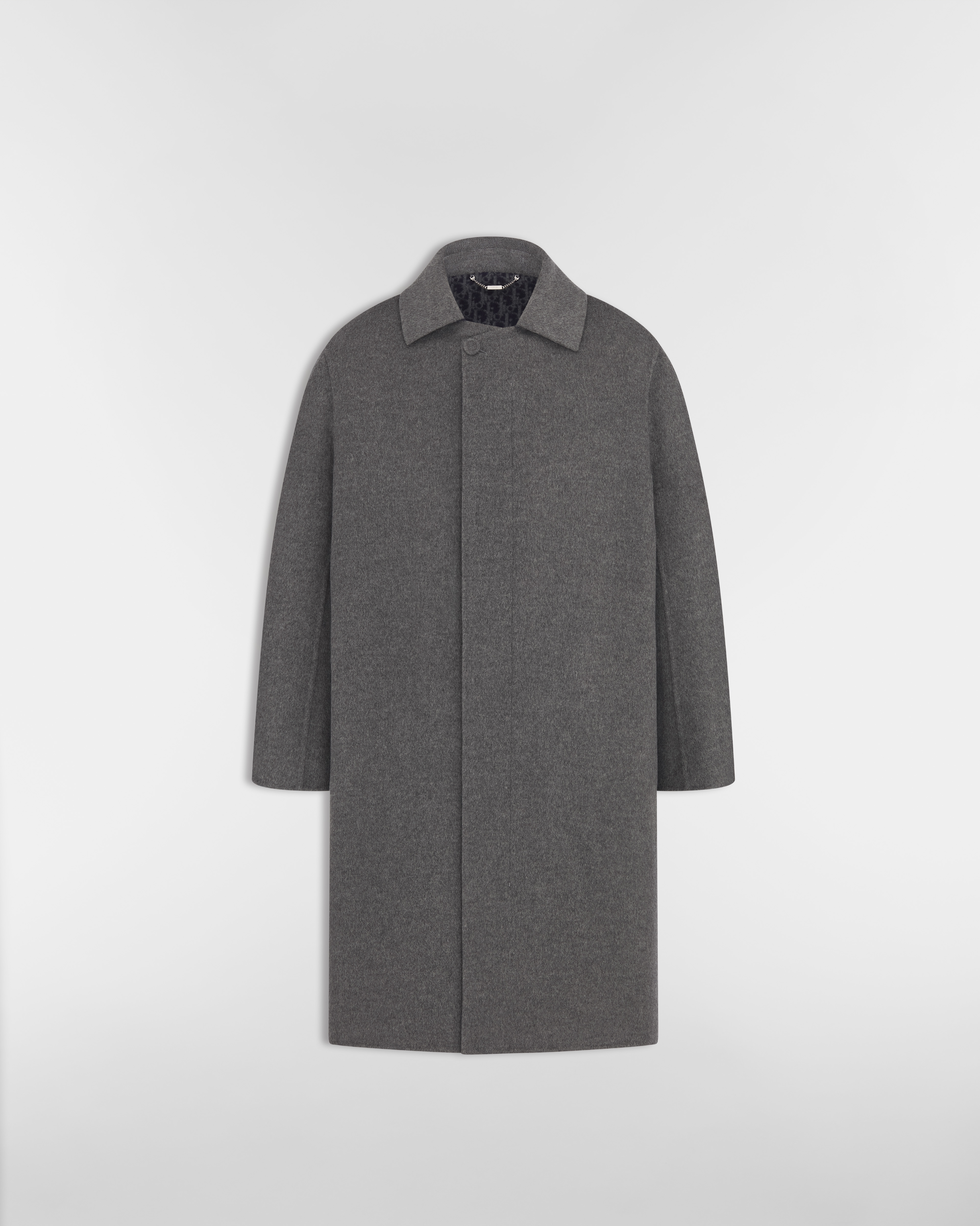 Dior Icons Coat Gray Double-Sided Virgin Wool and Cashmere E01