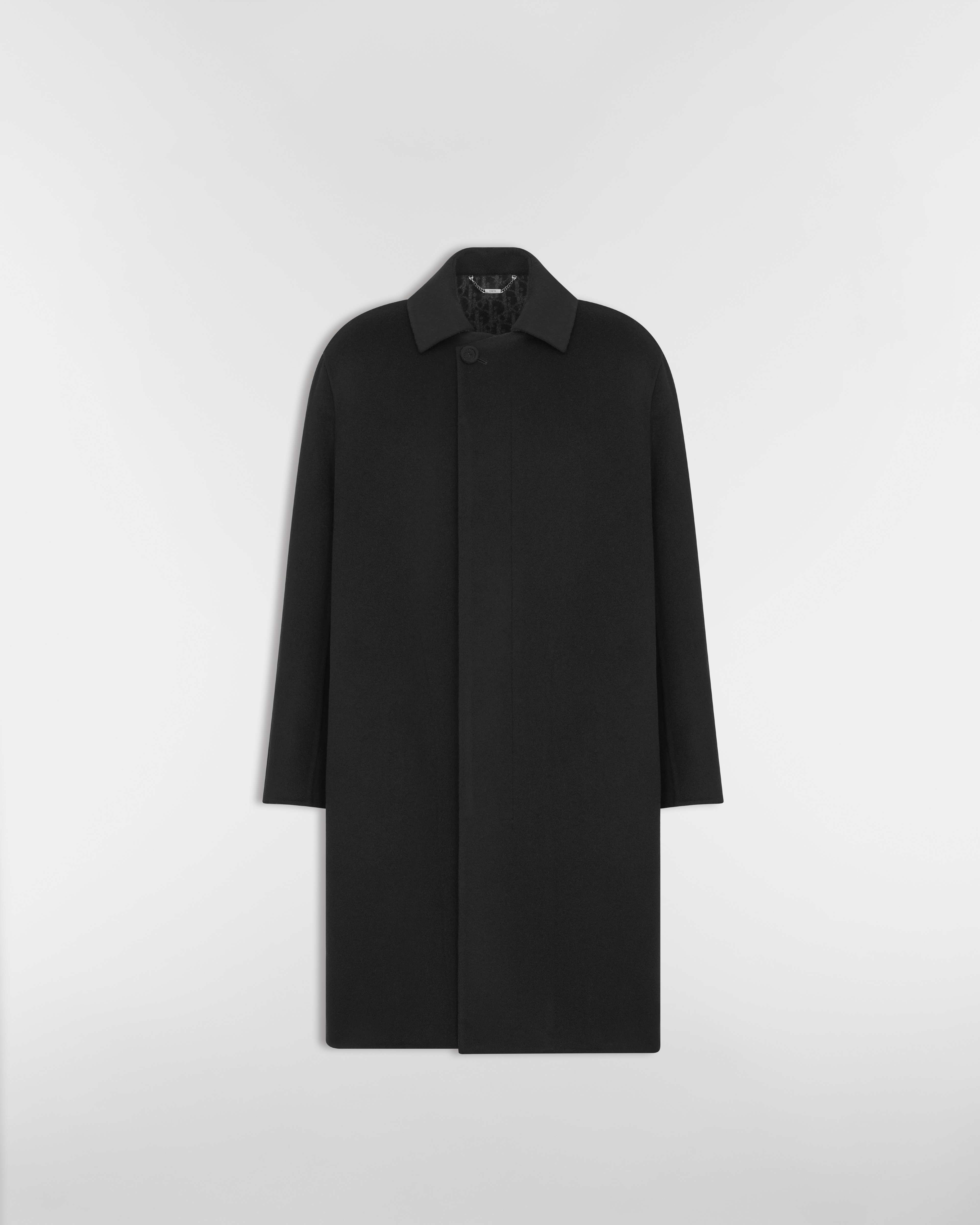 Dior Icons Coat Black Double-Sided Virgin Wool and Cashmere E01