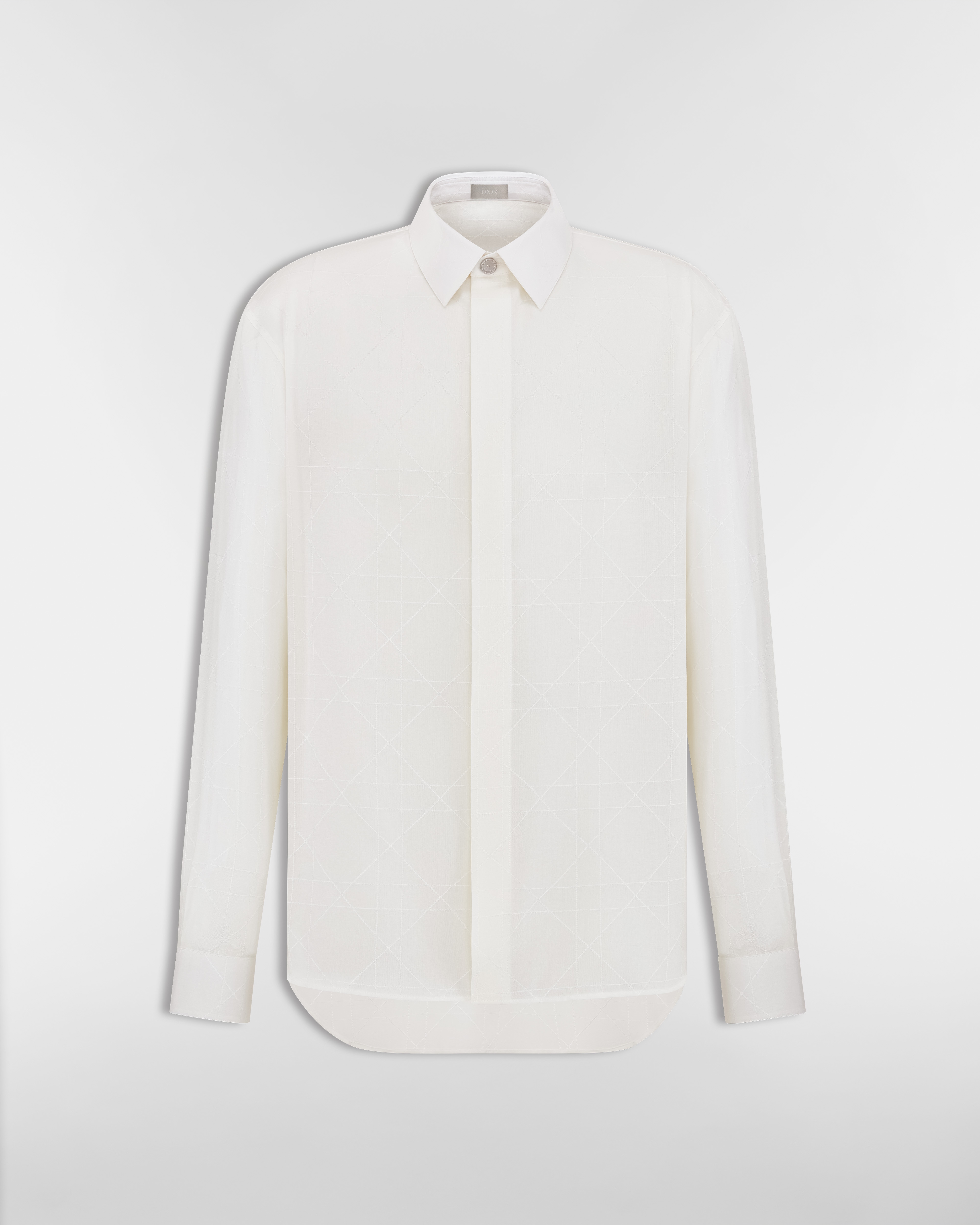 Dior Icons Cannage Shirt Ecru Silk Blend E01