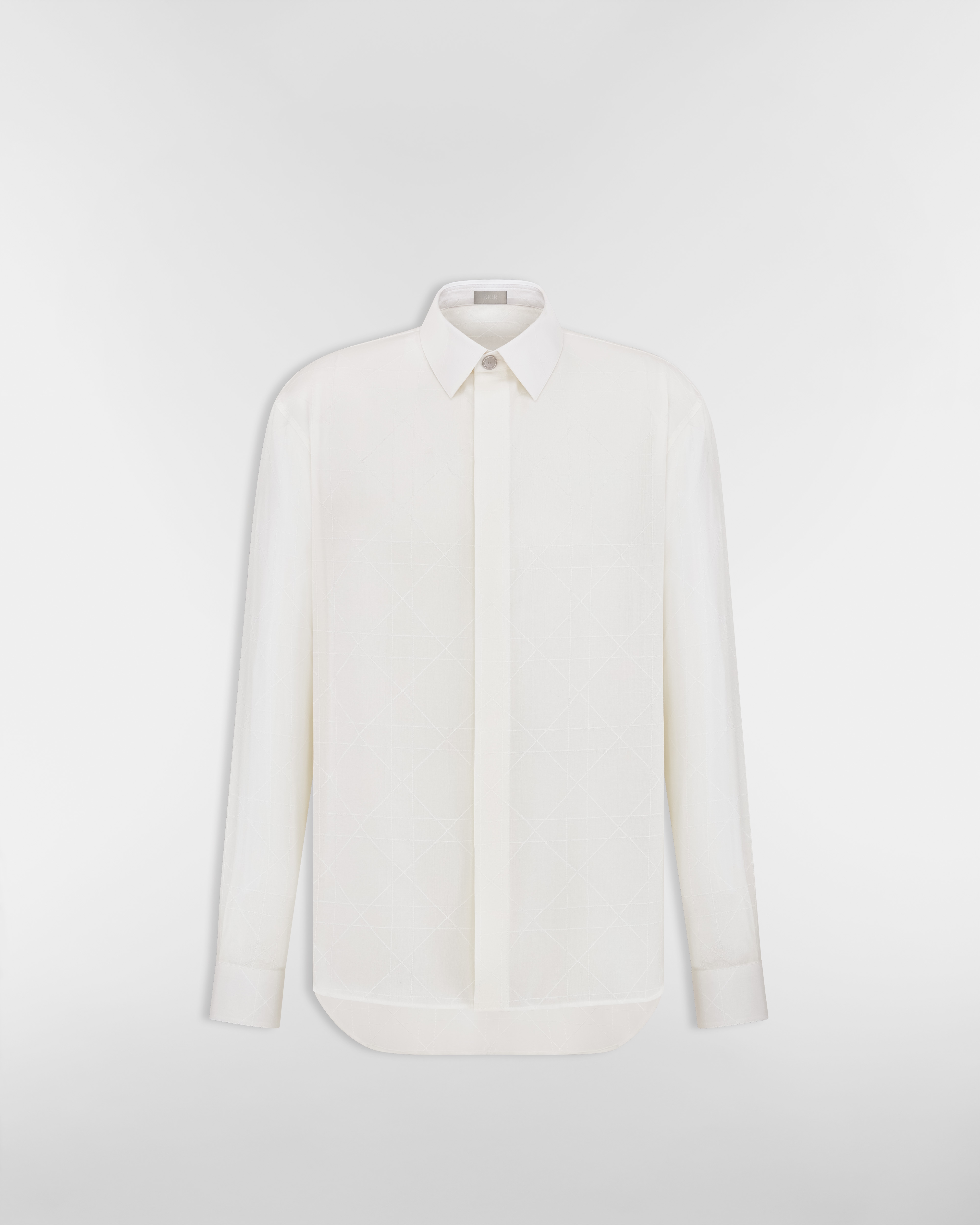 Dior Icons Cannage Shirt Ecru Silk Blend E01