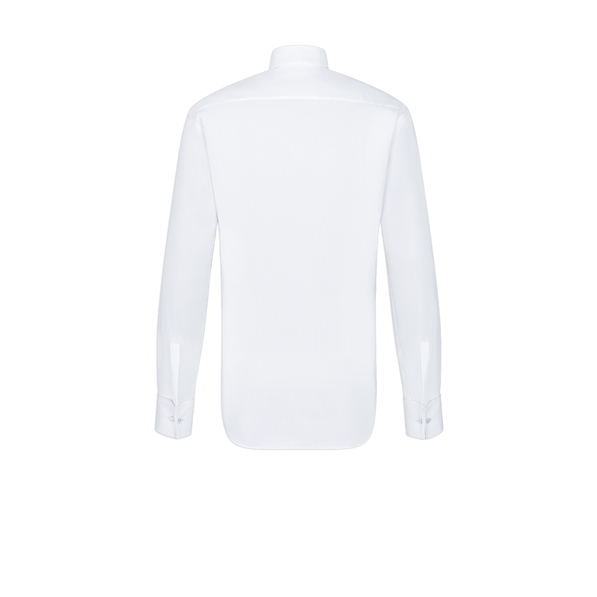 Shirt with French Cuffs Shiny White Cotton E08