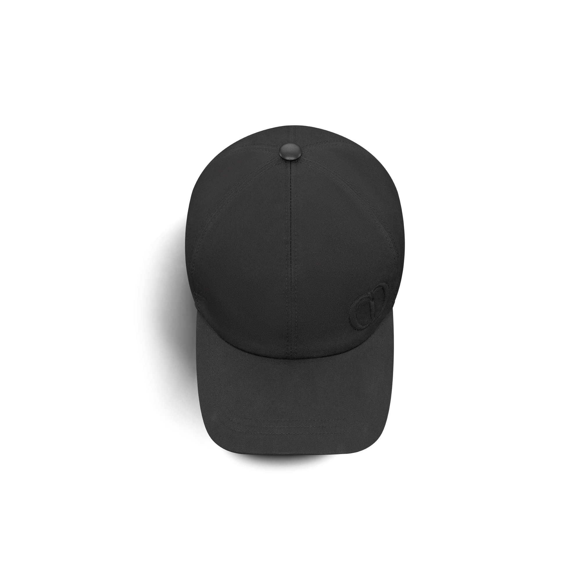 CD Icon Cap Black Cotton Gabardine E06