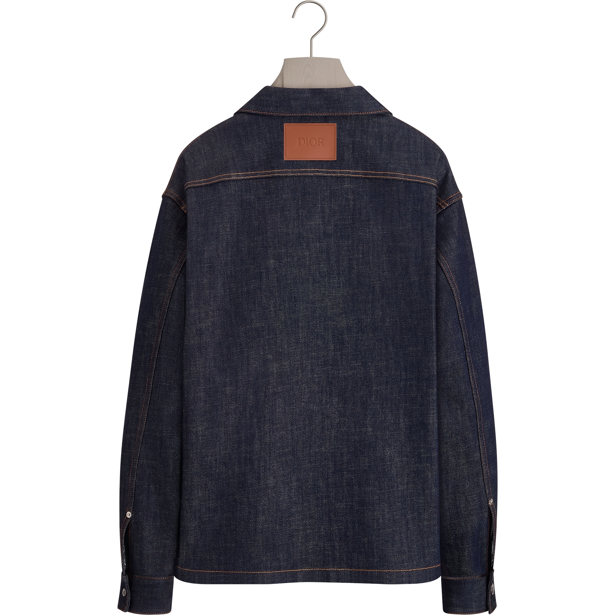 Dior Oblique Overshirt Blue Raw Cotton Denim E08