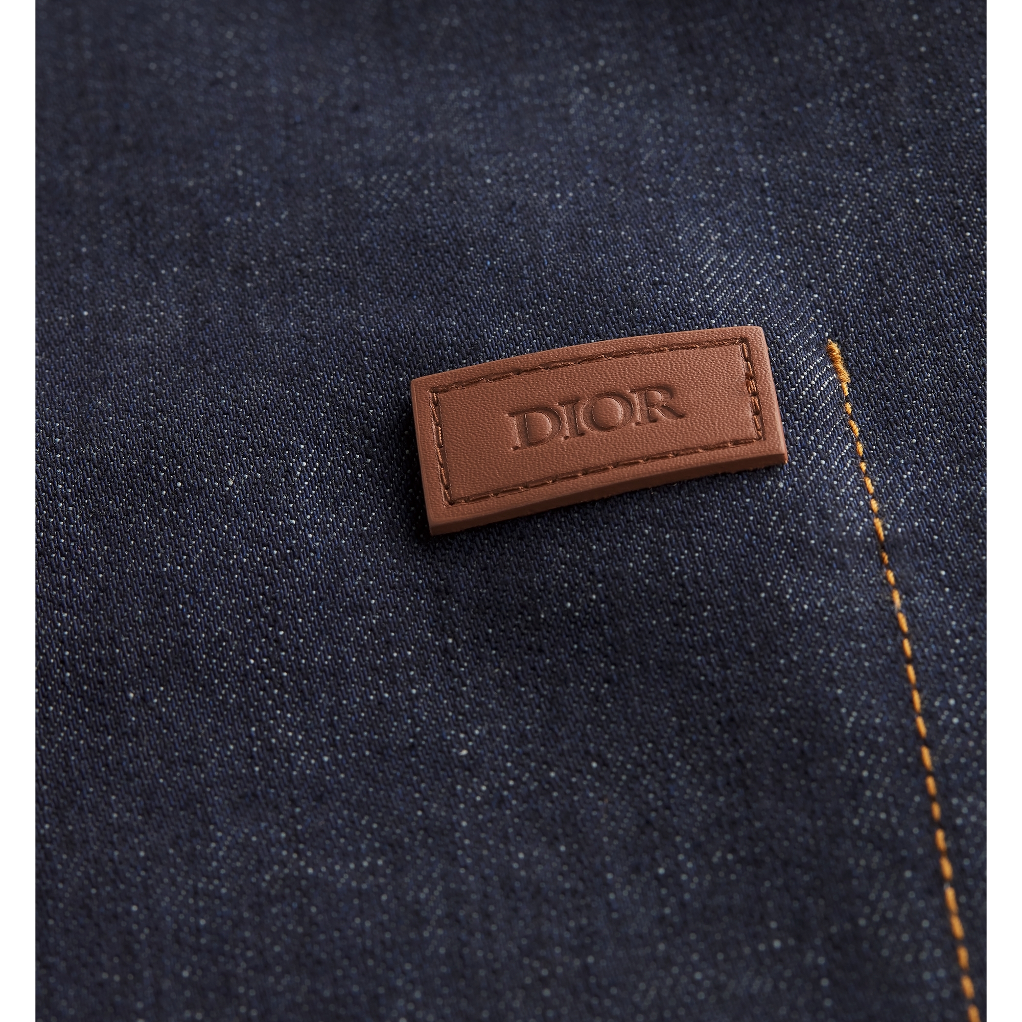 Dior Oblique Overshirt Blue Raw Cotton Denim E11