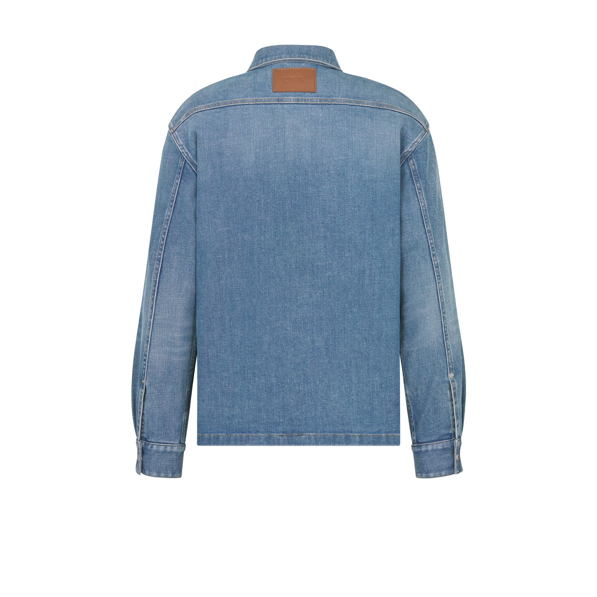 Overshirt Blue Cotton-Blend Twill E08