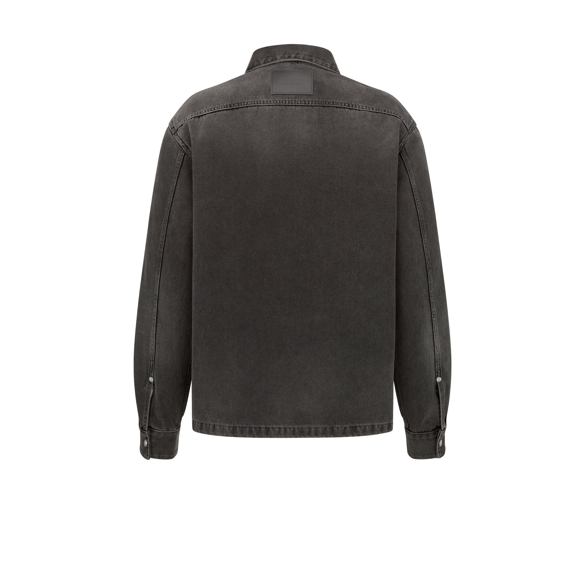 Overshirt Black Cotton Twill E08