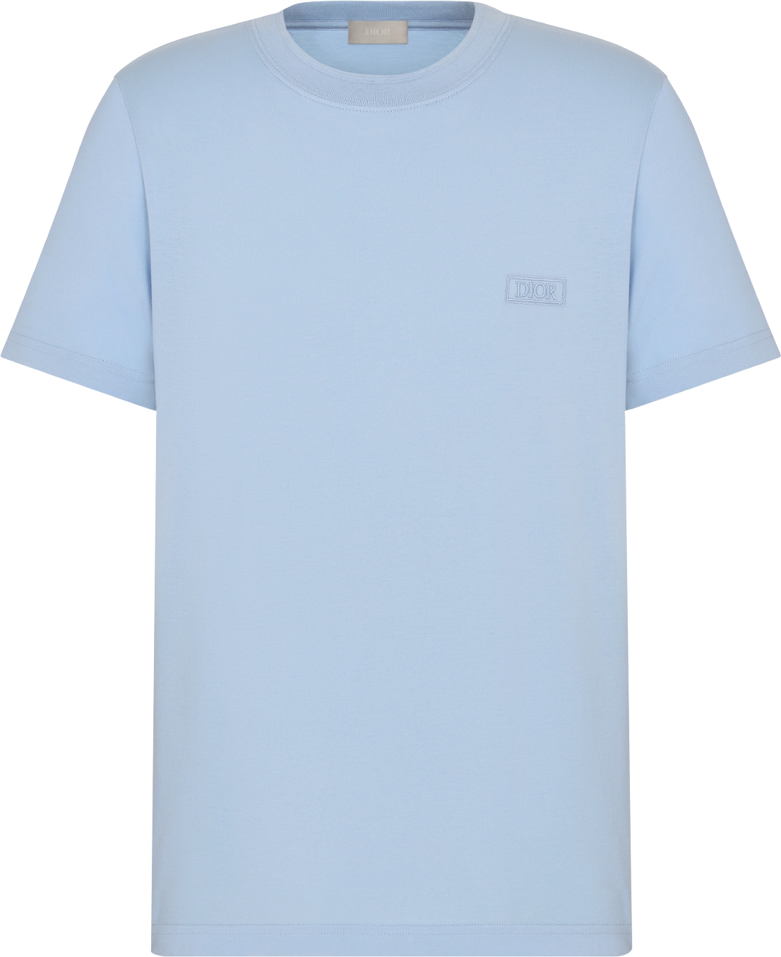 Dior Icons T Shirt Blue Sea Island Cotton Jersey DIOR