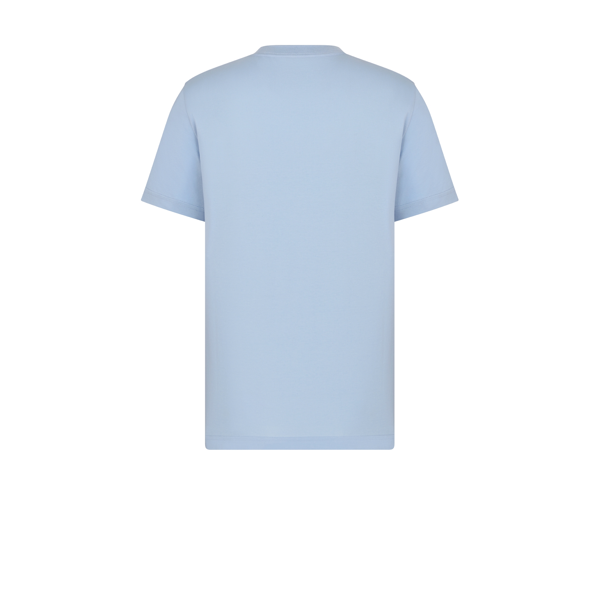 Dior Icons T-Shirt, Regular Fit Blue Sea Island Cotton Jersey E08