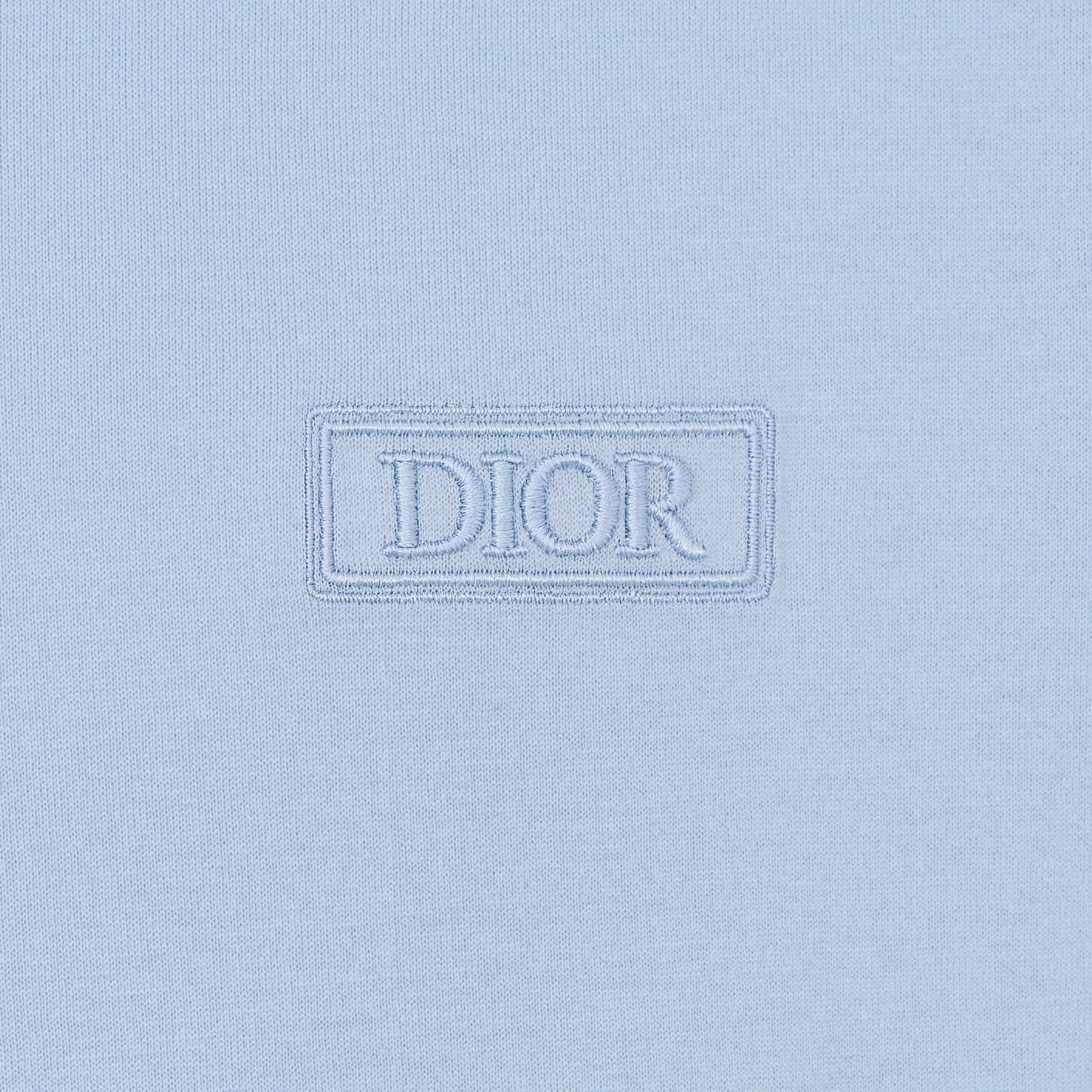 Dior Icons T-Shirt, Regular Fit Blue Sea Island Cotton Jersey E09