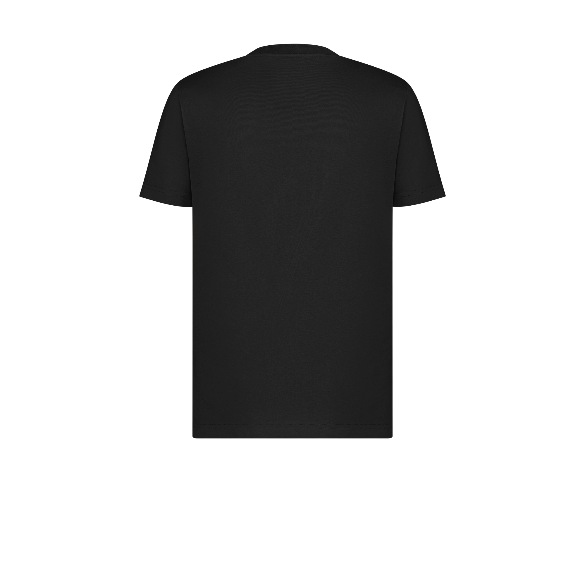 Dior Icons T-Shirt, Regular Fit Black Sea Island Cotton Jersey E08