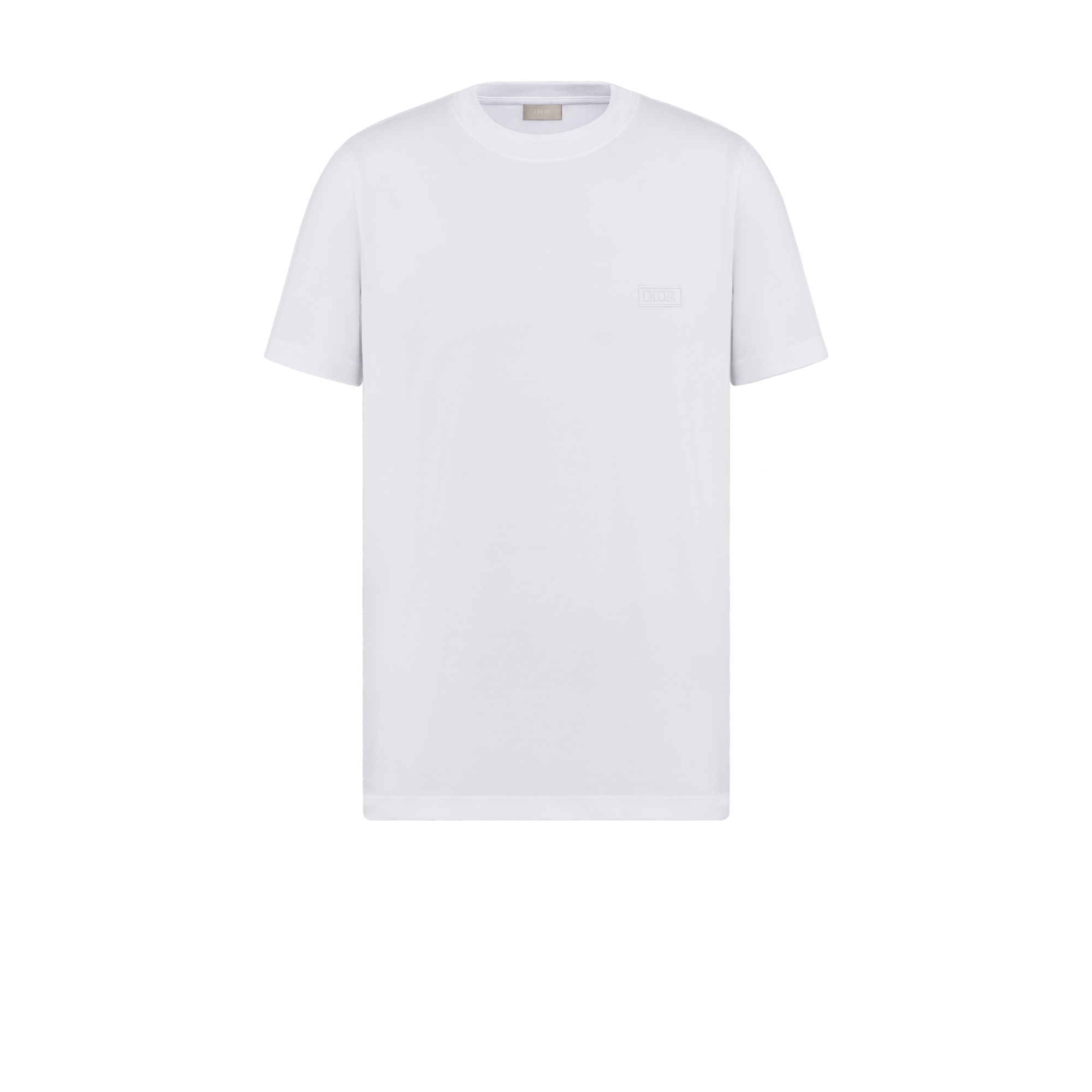 Dior Icons T-Shirt, Regular Fit White Sea Island Cotton Jersey E01