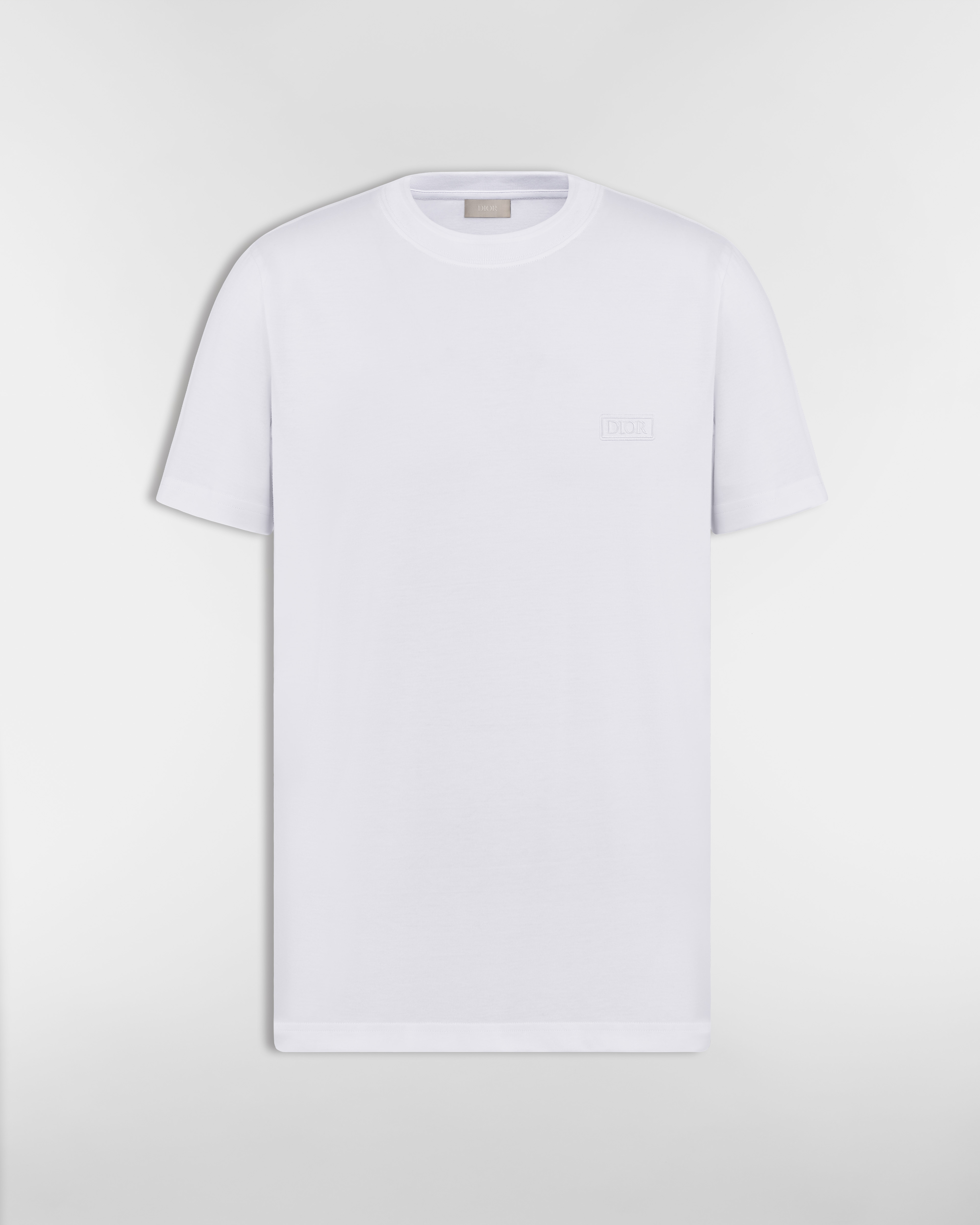 Dior Icons T-Shirt, Regular Fit Jersey aus Sea-Island-Baumwolle in Weiß E01