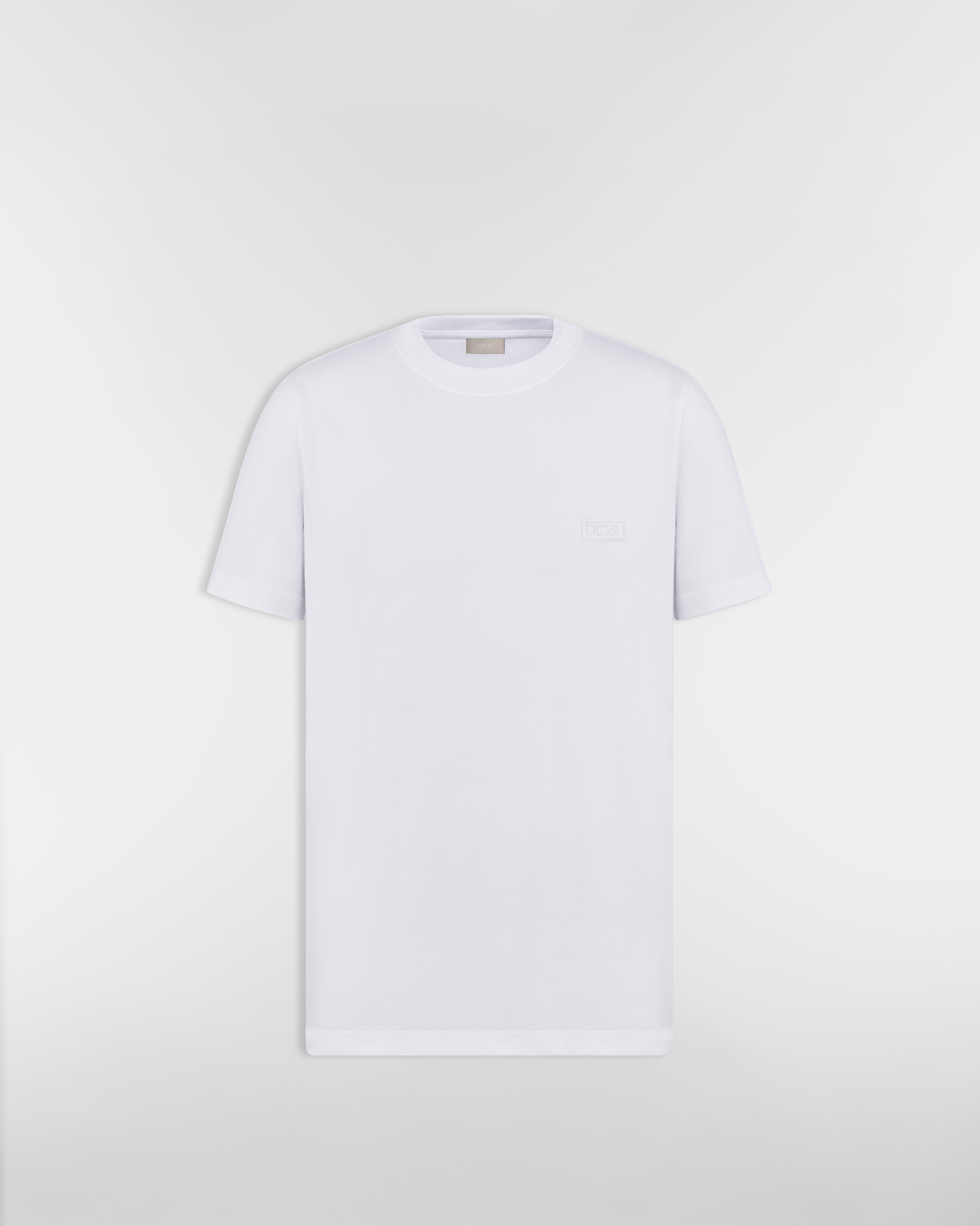 Dior Icons T-Shirt, Regular Fit White Sea Island Cotton Jersey E01
