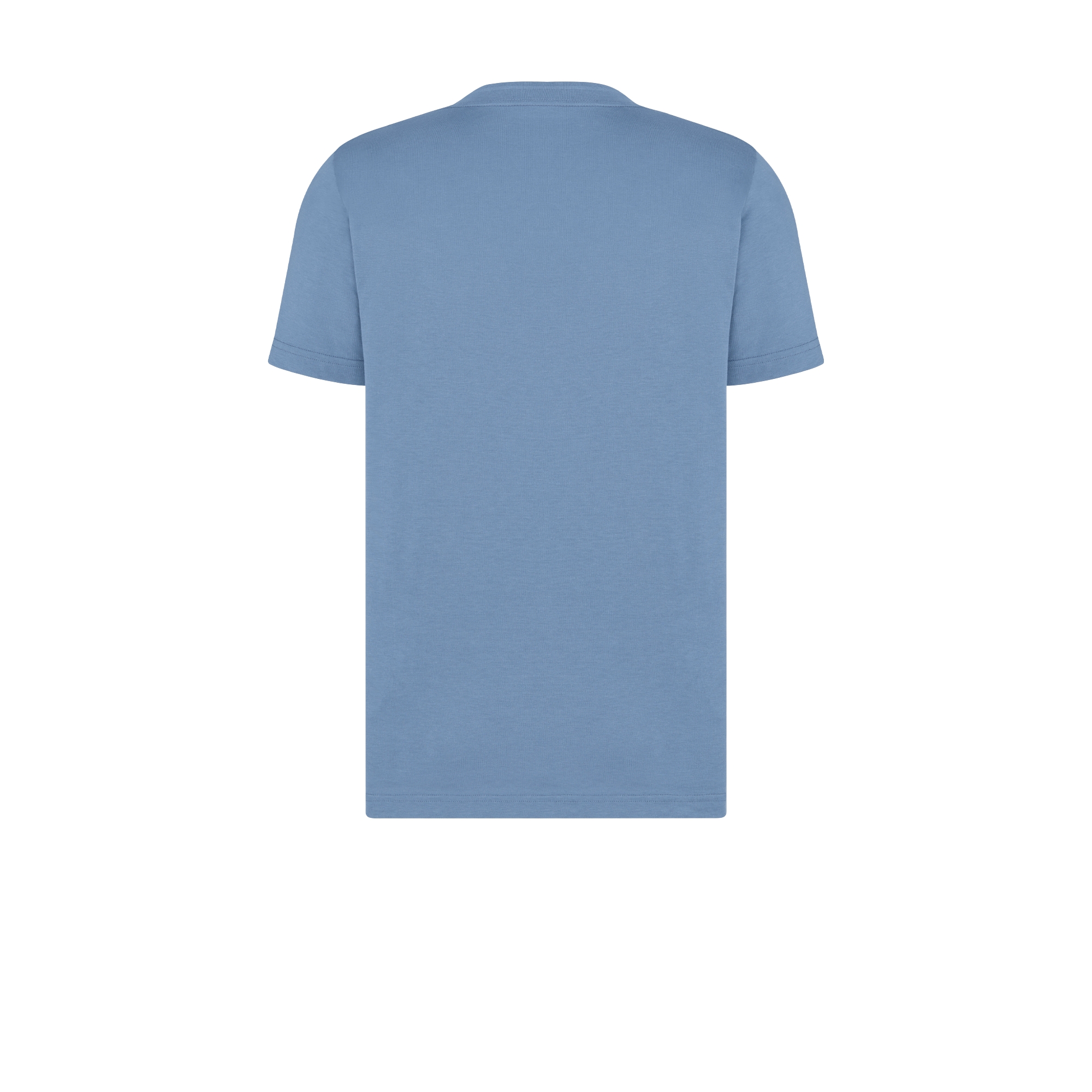 Dior Icons T-Shirt, Regular Fit Blue Sea Island Cotton Jersey E08