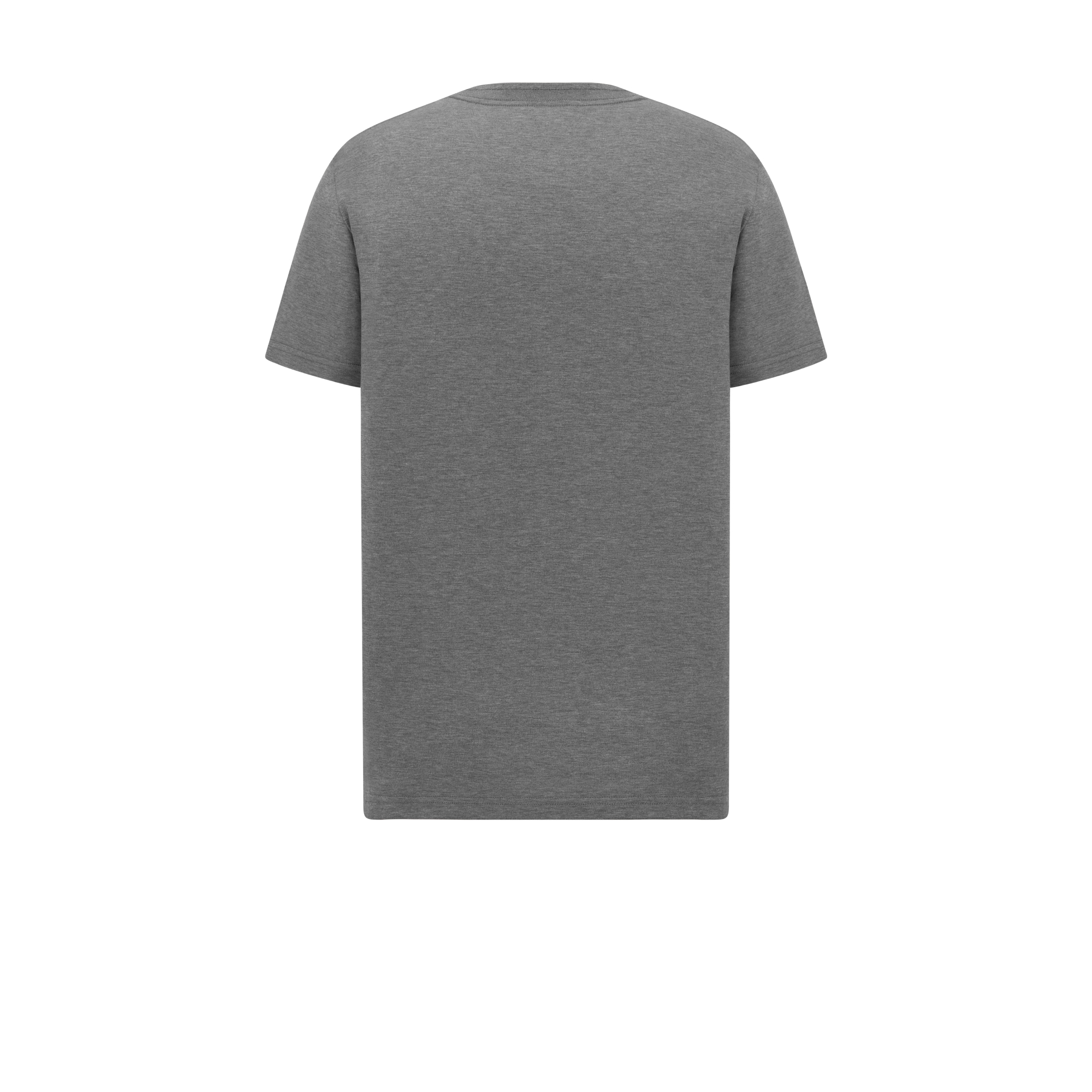 Dior Icons T-Shirt, Regular Fit Gray Sea Island Cotton Jersey E08
