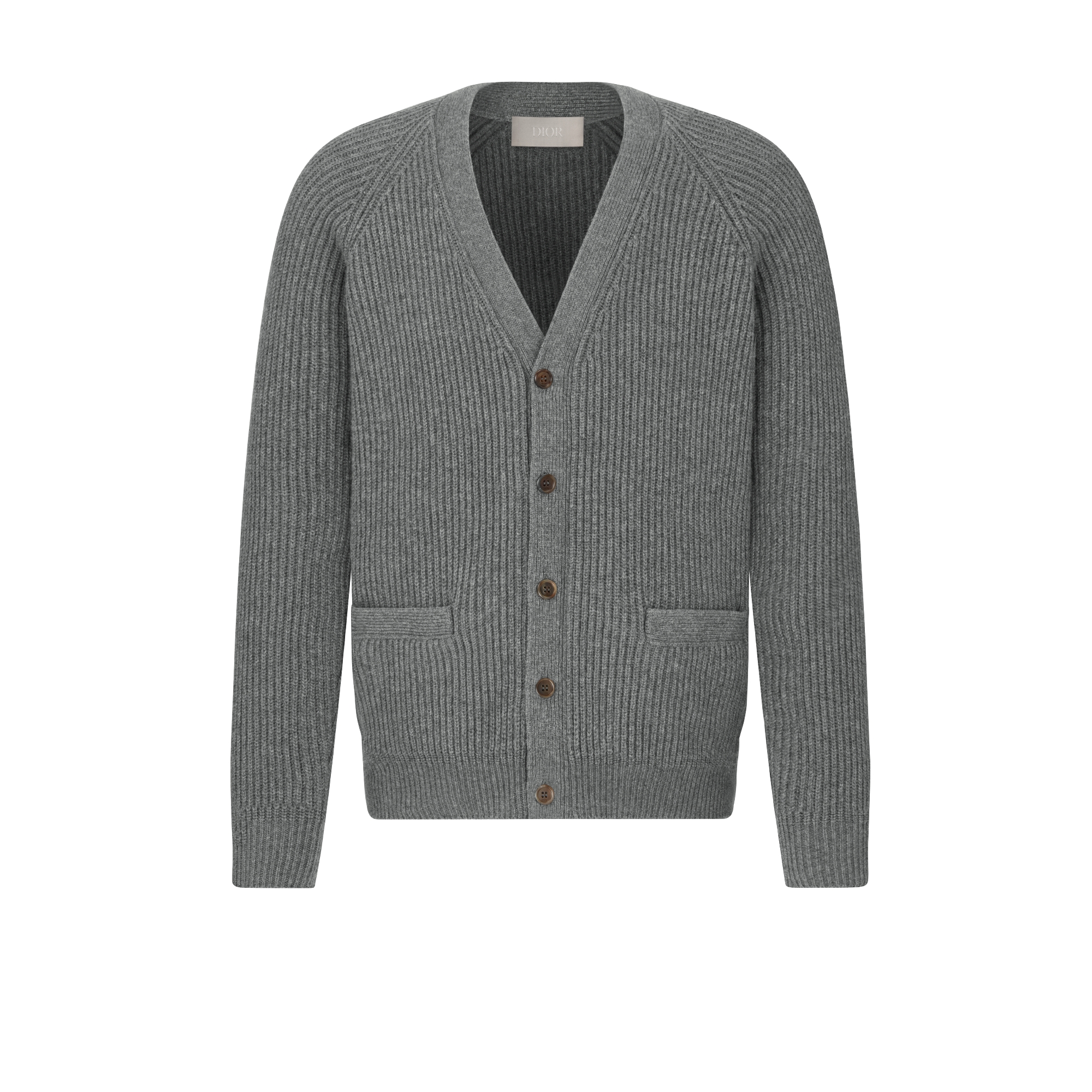 Dior Icons Cardigan Gray Cashmere Knit | DIOR