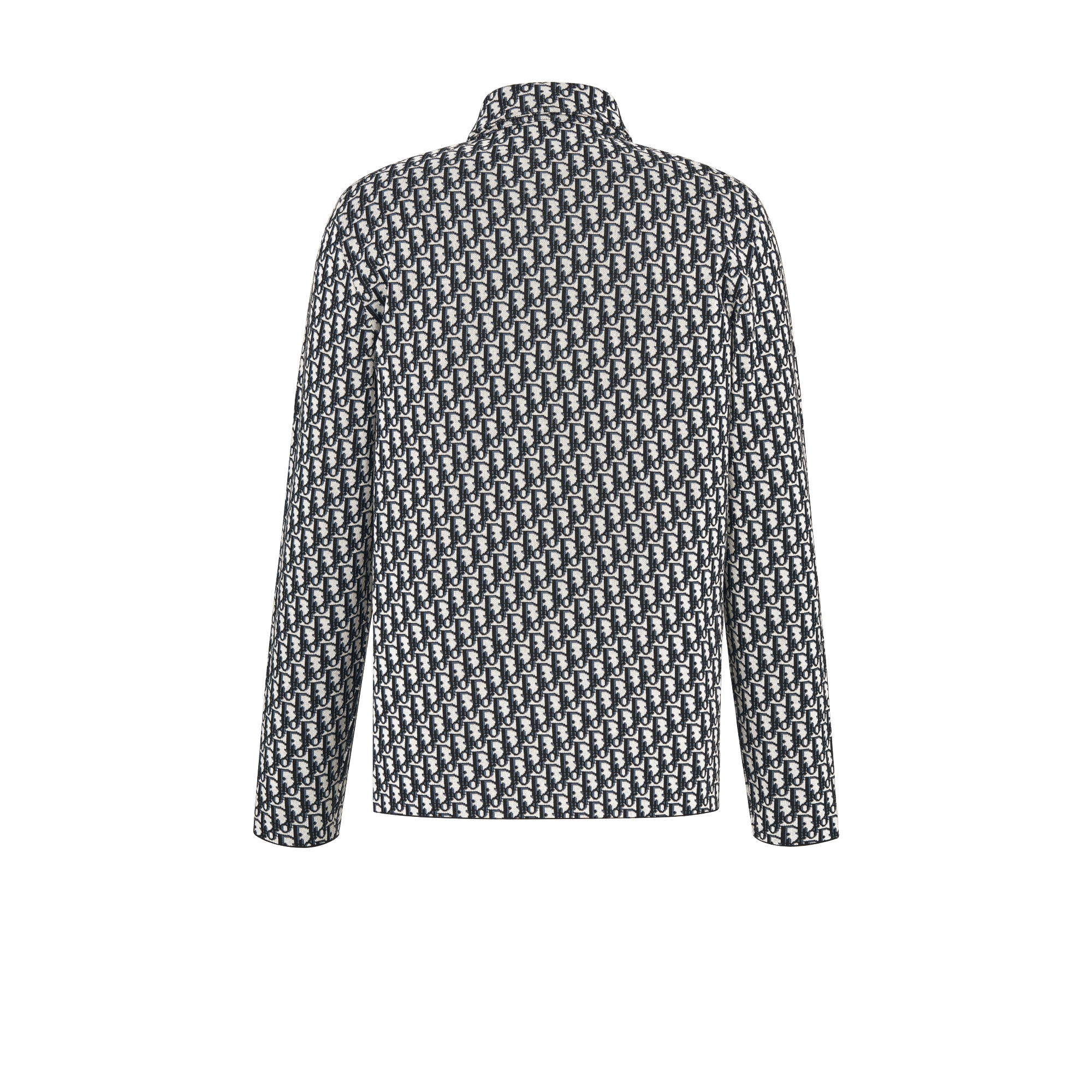 Dior Oblique Overshirt Navy Blue Cotton Jacquard E08