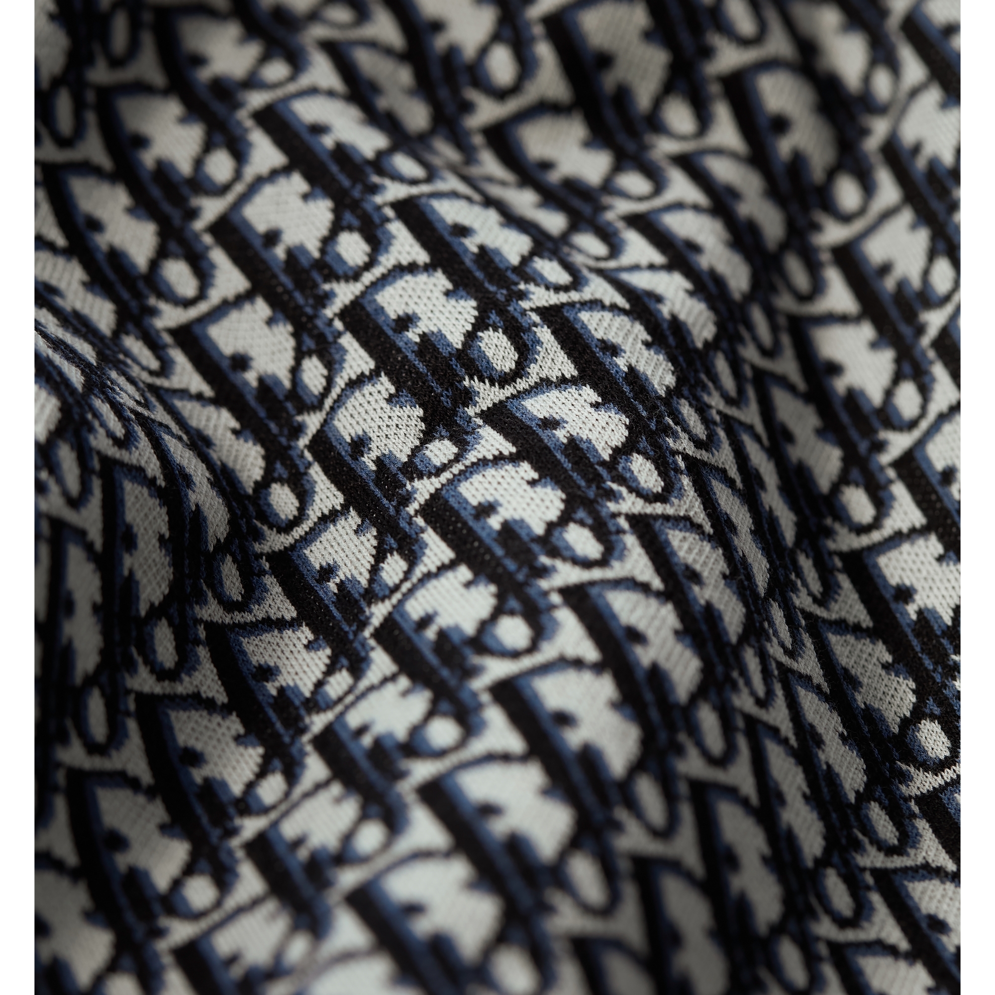 Dior Oblique Overshirt Navy Blue Cotton Jacquard E10