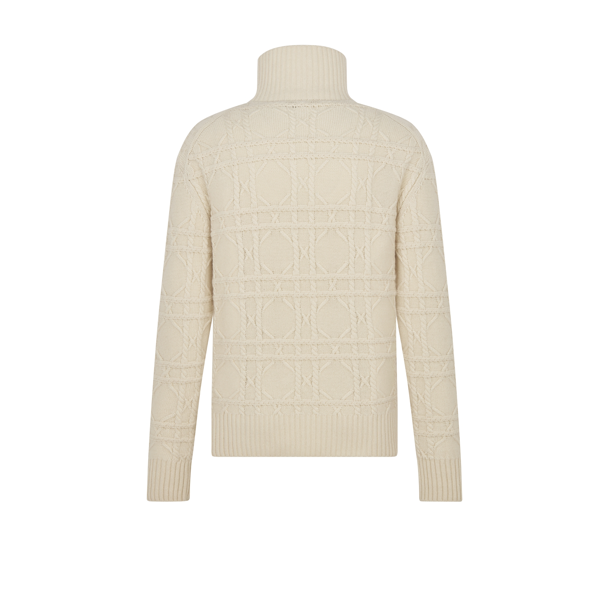 Dior Icons Turtleneck Sweater Light Ivory Cashmere Knit E08