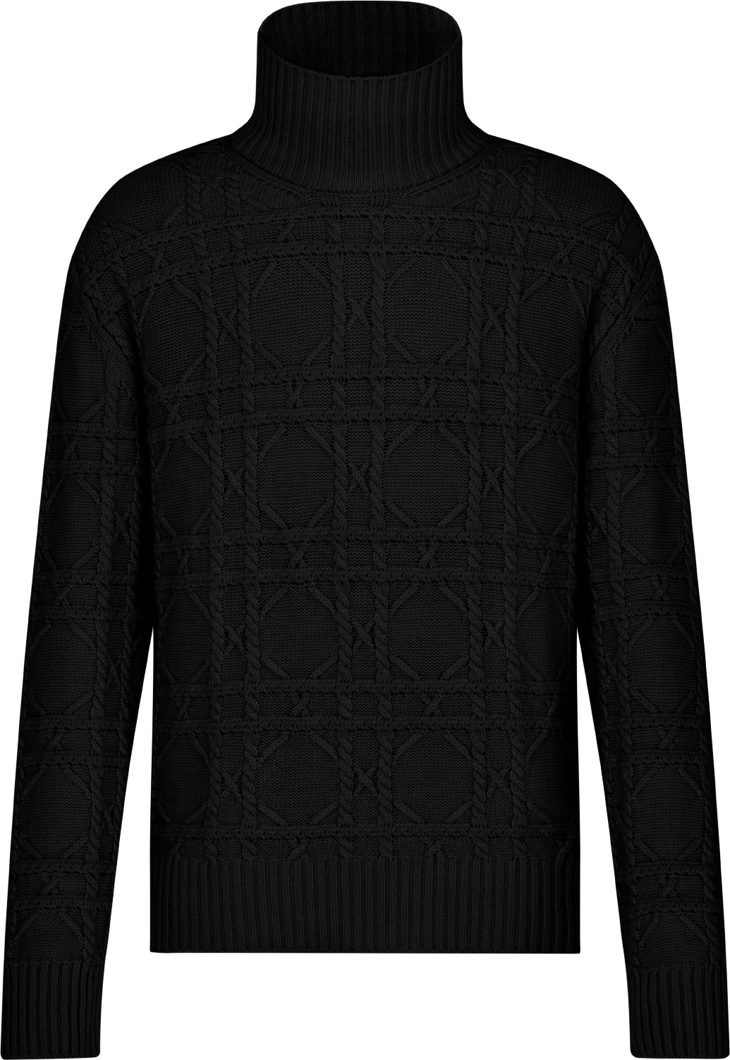 Dior Icons Turtleneck Sweater Black Cashmere Knit DIOR