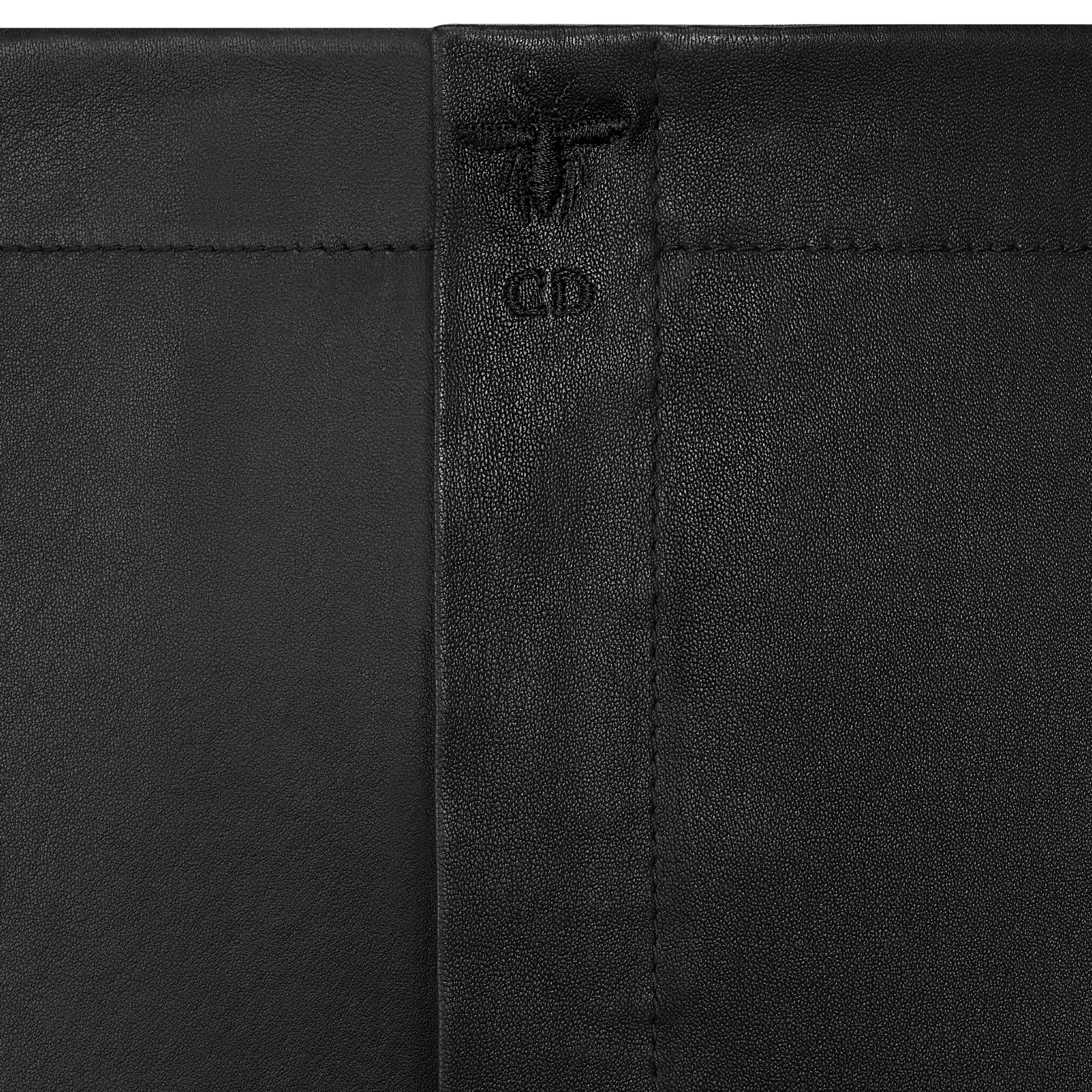 Figurbetonte Hose Elastisches Lammleder und Ripsband in Schwarz E09