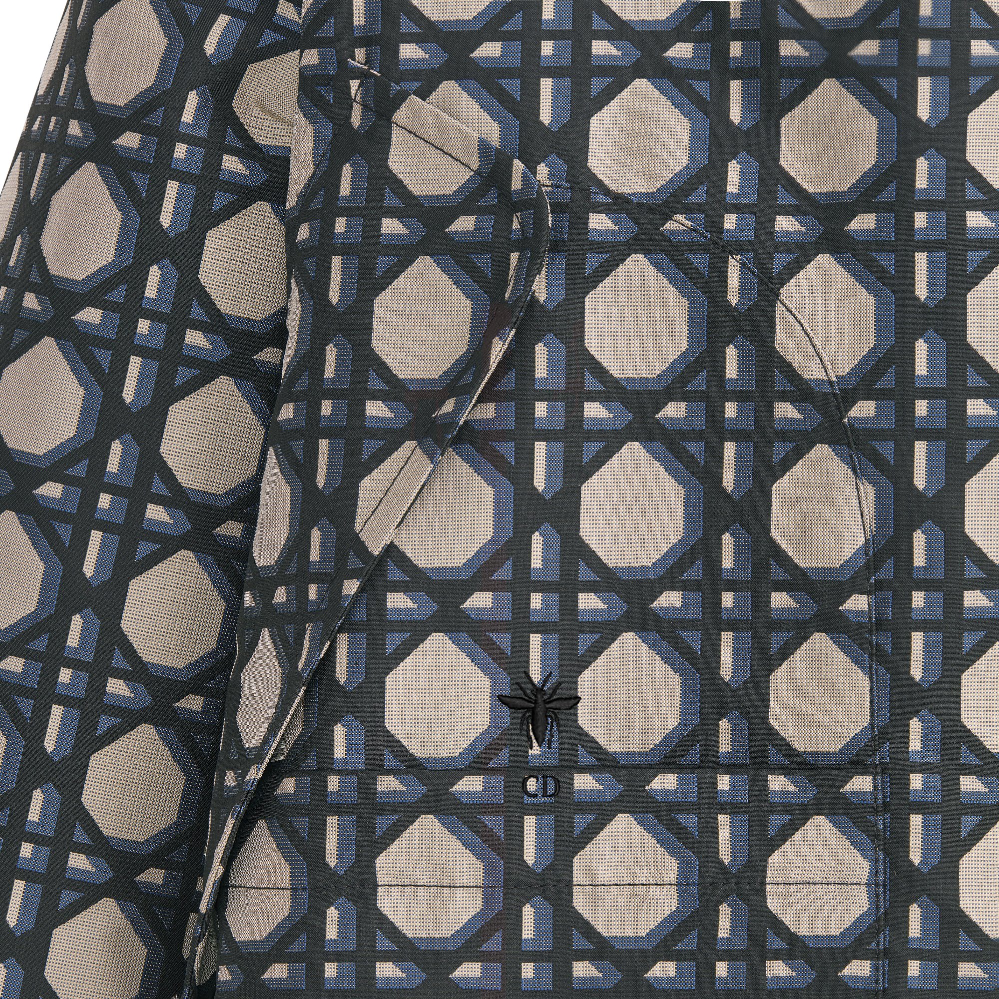 Veste imperm?�able ?� capuche Macrocannage Taffetas technique bleu marine | DIOR