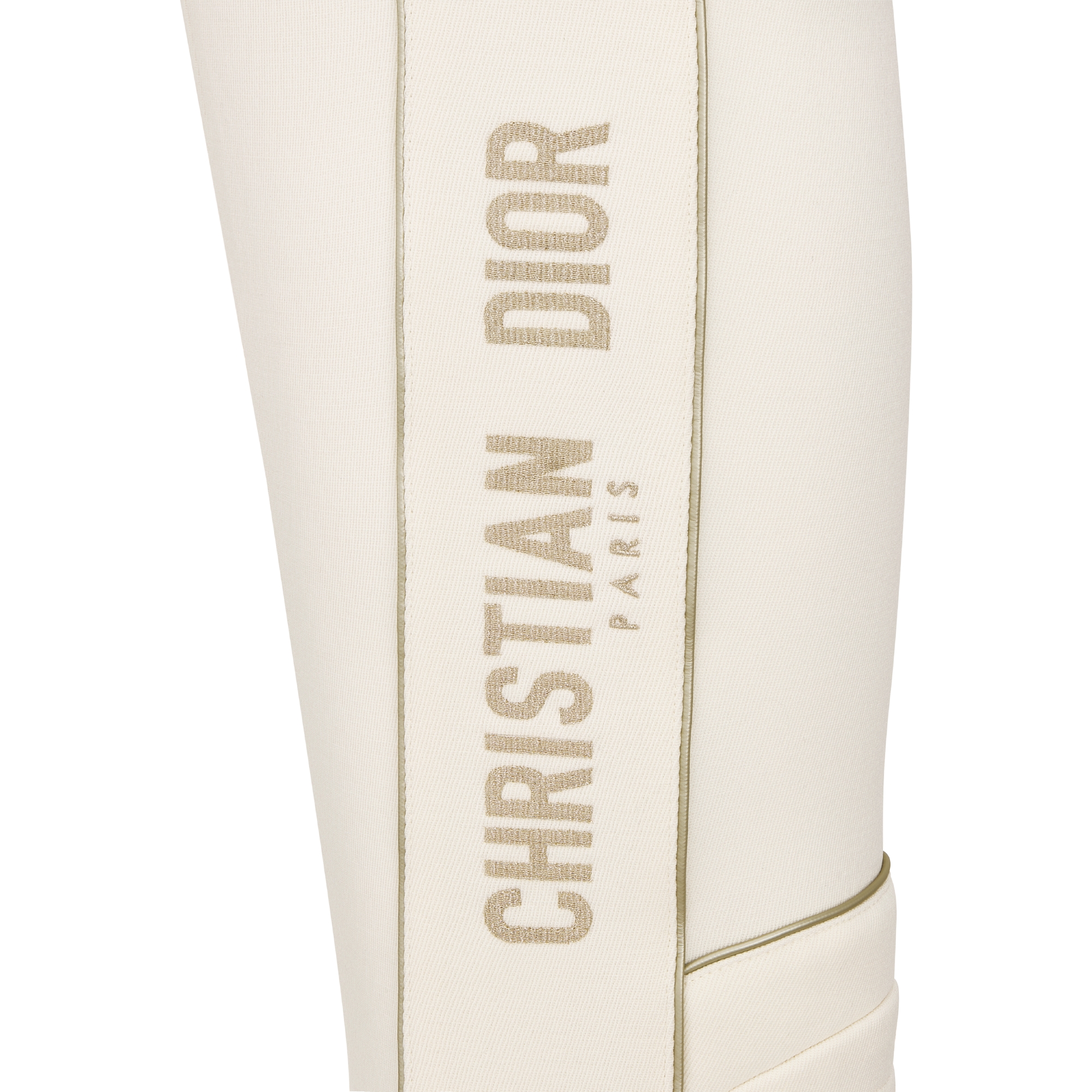 DiorAlps Flared Ski Pants White Technical Fabric E09