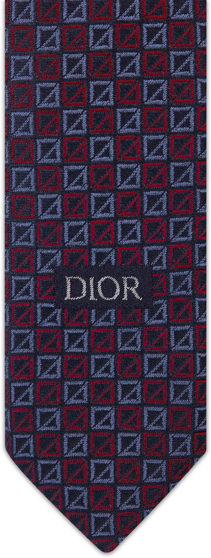 Cravatta CD Diamond micro Seta blu navy, blu e bordeaux | DIOR