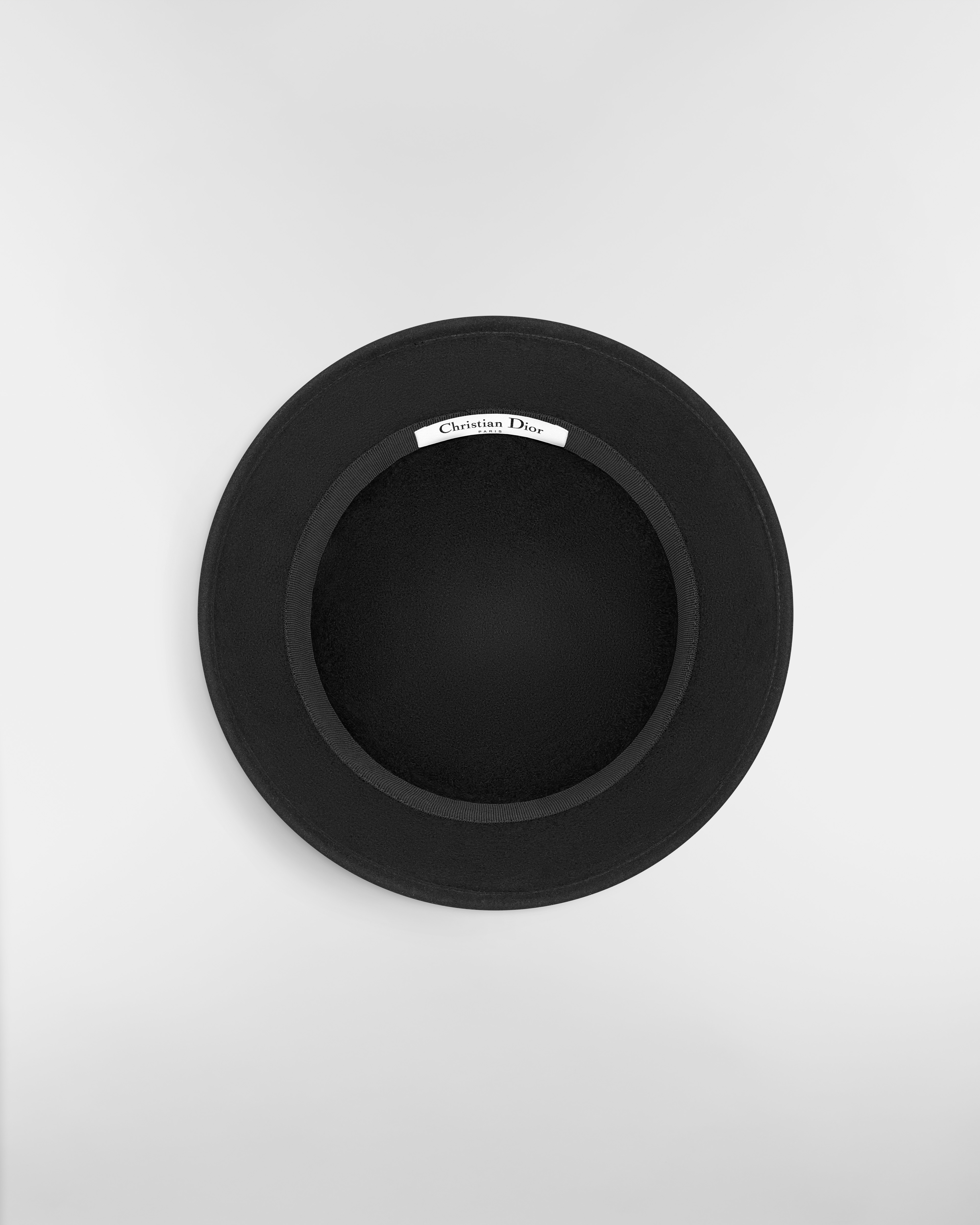 D-Tulipe Small Brim Cloche Black Rabbit Felt E08