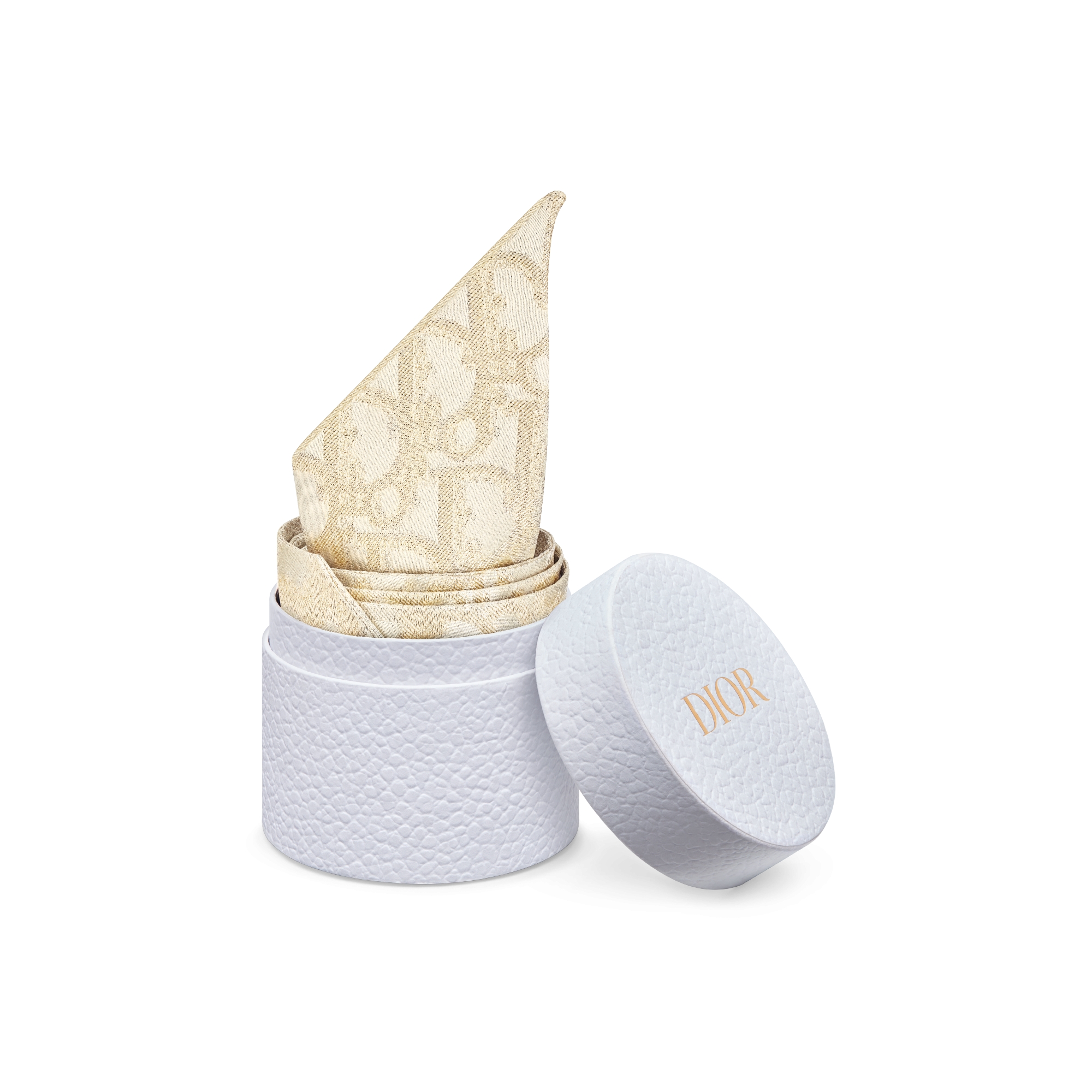 Dior Oblique Mitzah Scarf Gold-Tone Silk Twill and Metallic