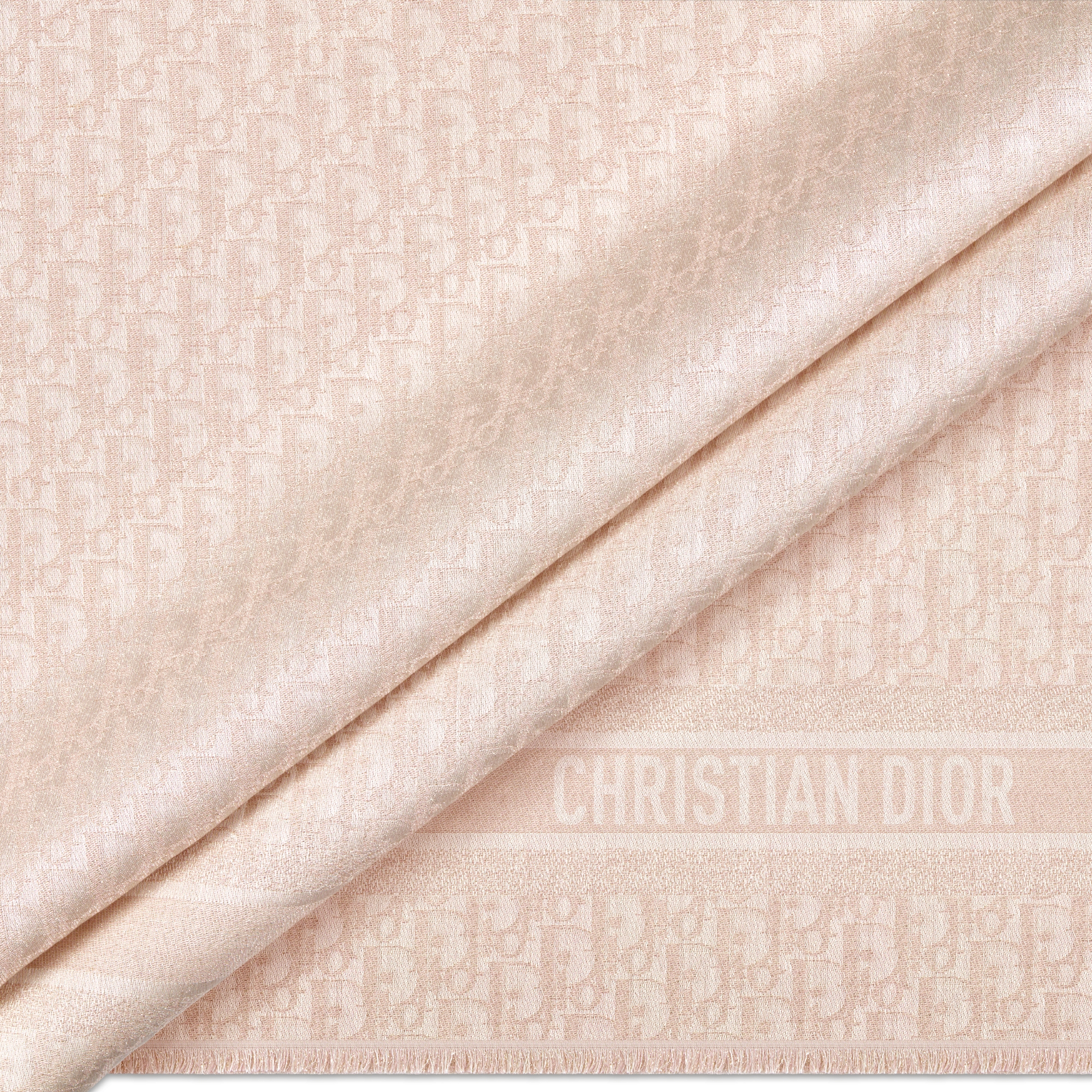 Dior Oblique Shawl Rose des Vents Silk Blend and Metallic Thread E09