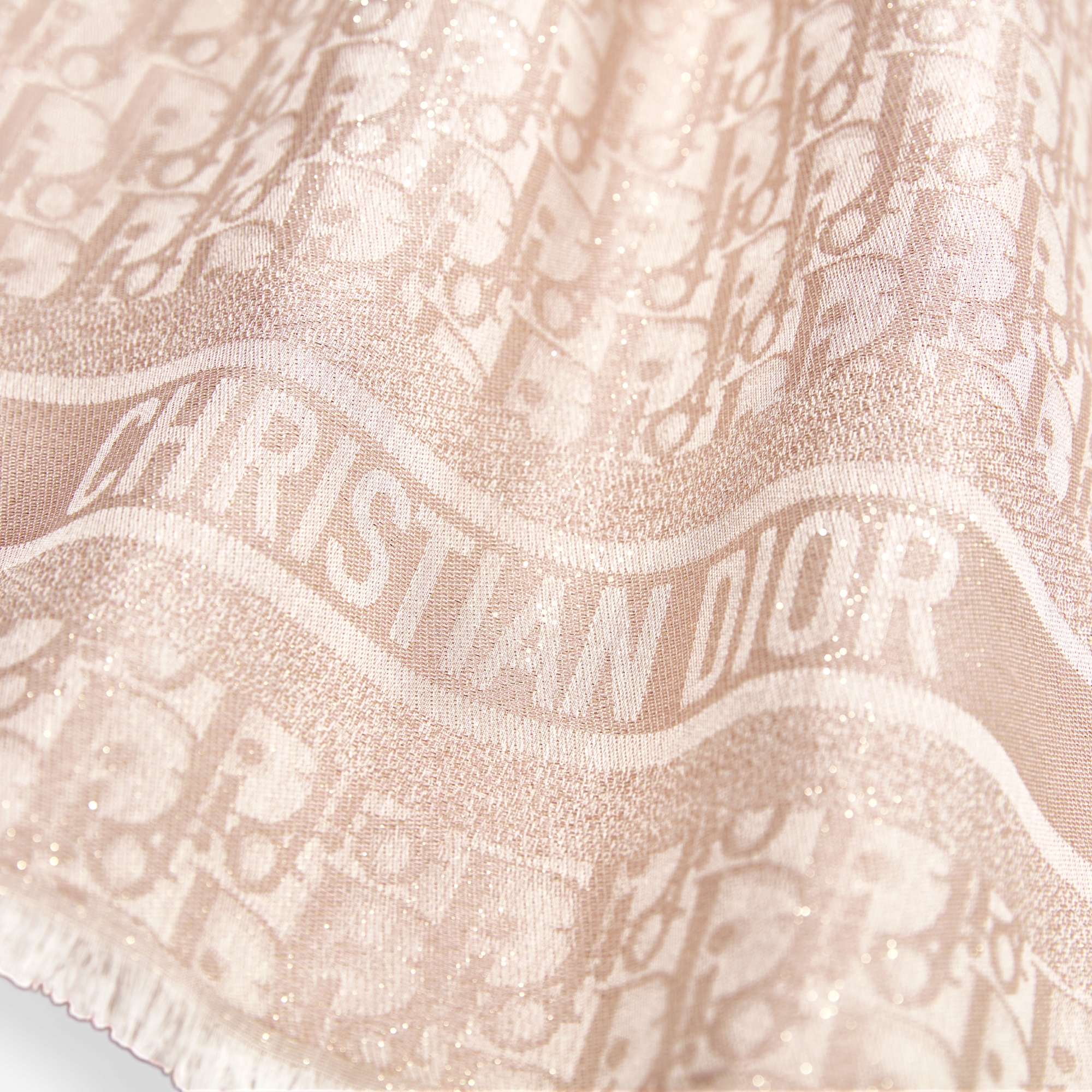 Dior Oblique Shawl Rose des Vents Silk Blend and Metallic Thread E11