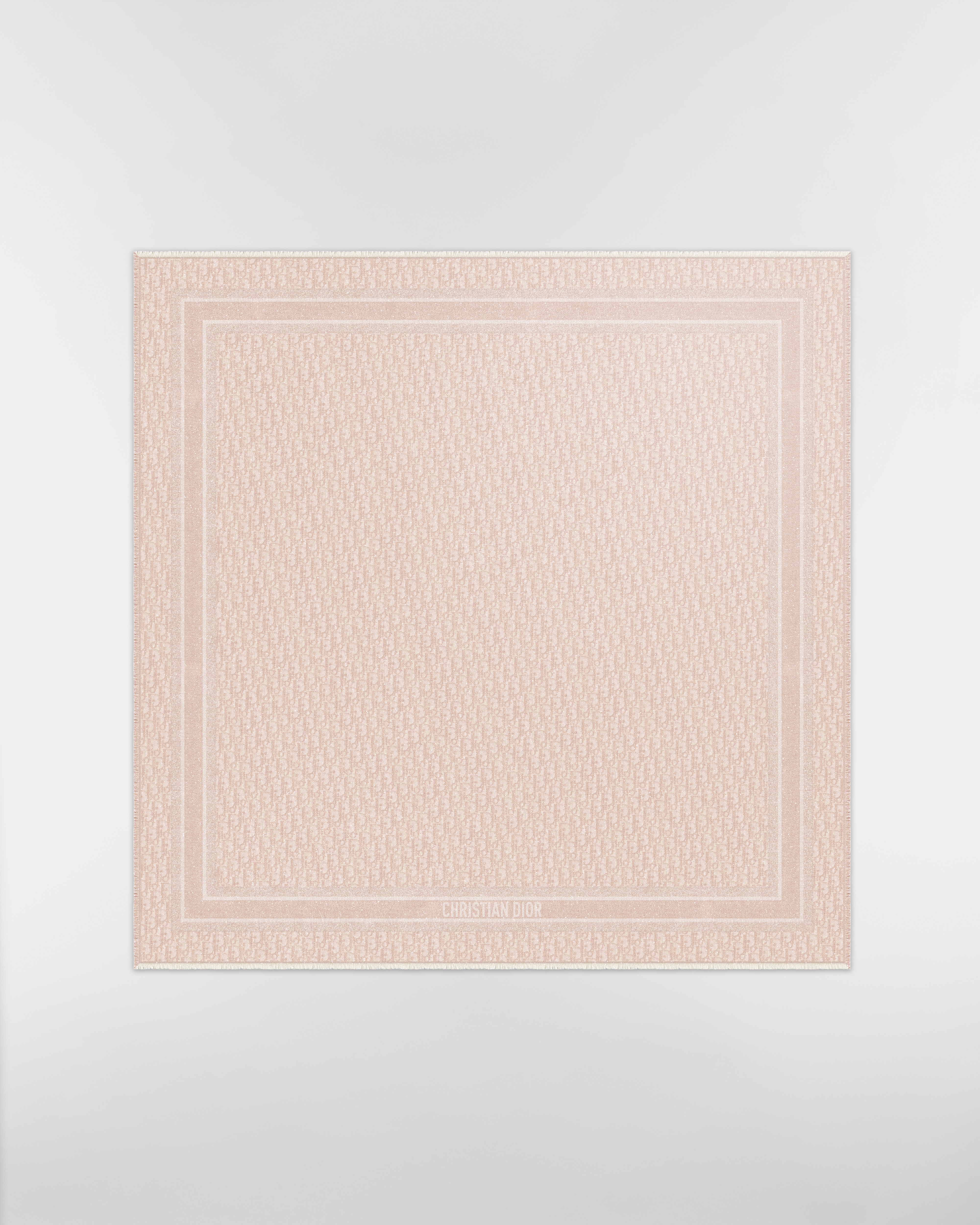 Dior Oblique Shawl Rose des Vents Silk Blend and Metallic Thread E01