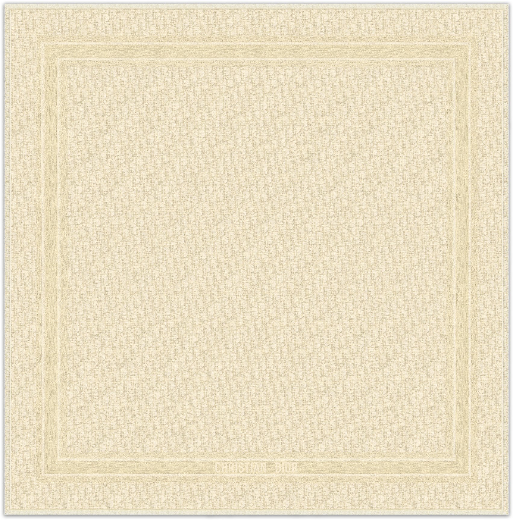 Dior Or Dioract Sandal White and Gold-Tone Cannage Tweed | DIOR