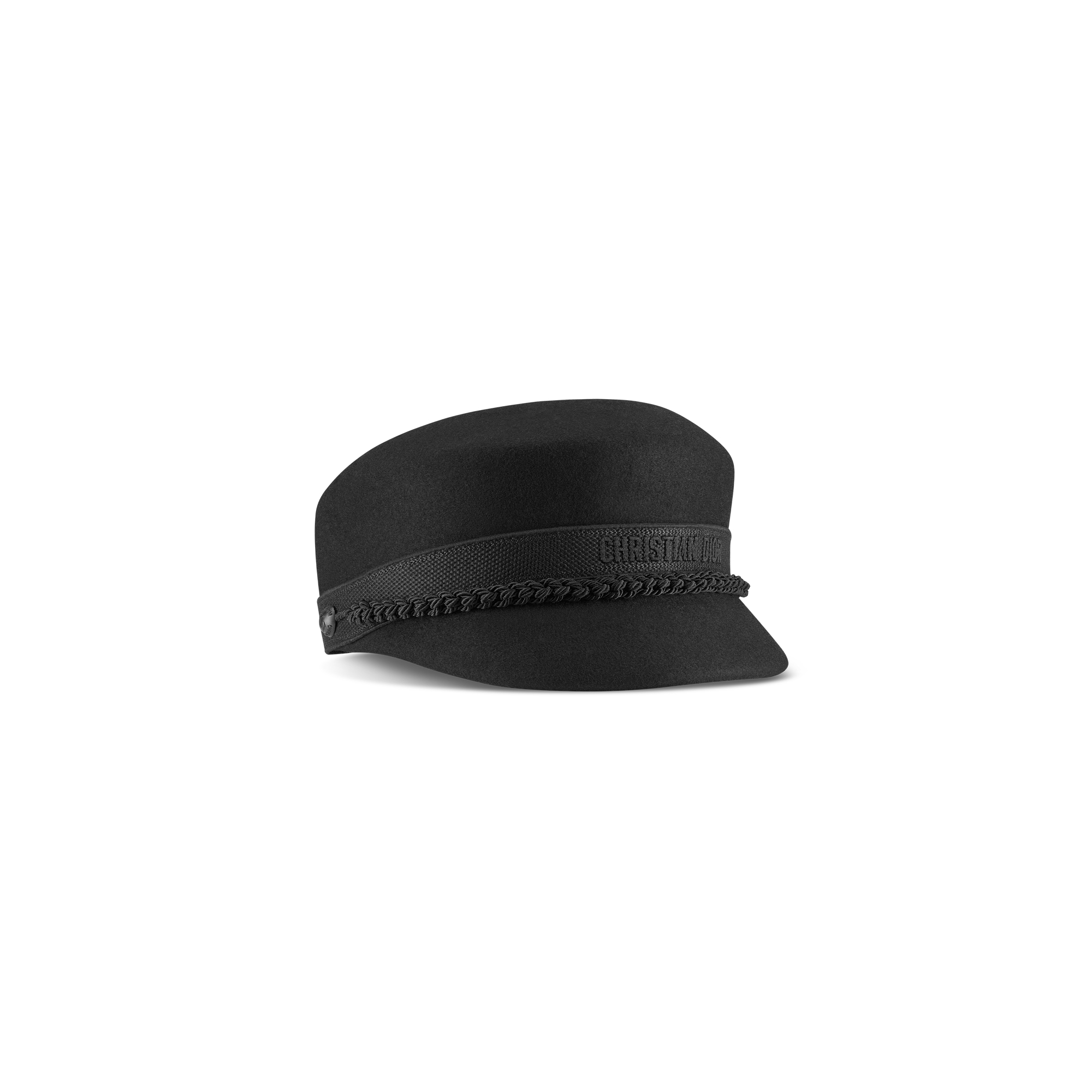 Dior Travel Cap Black Wool Felt E03
