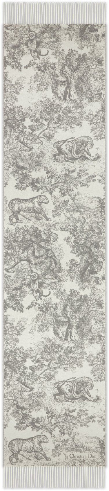 Toile de Jouy Sauvage Scarf Unfolded view