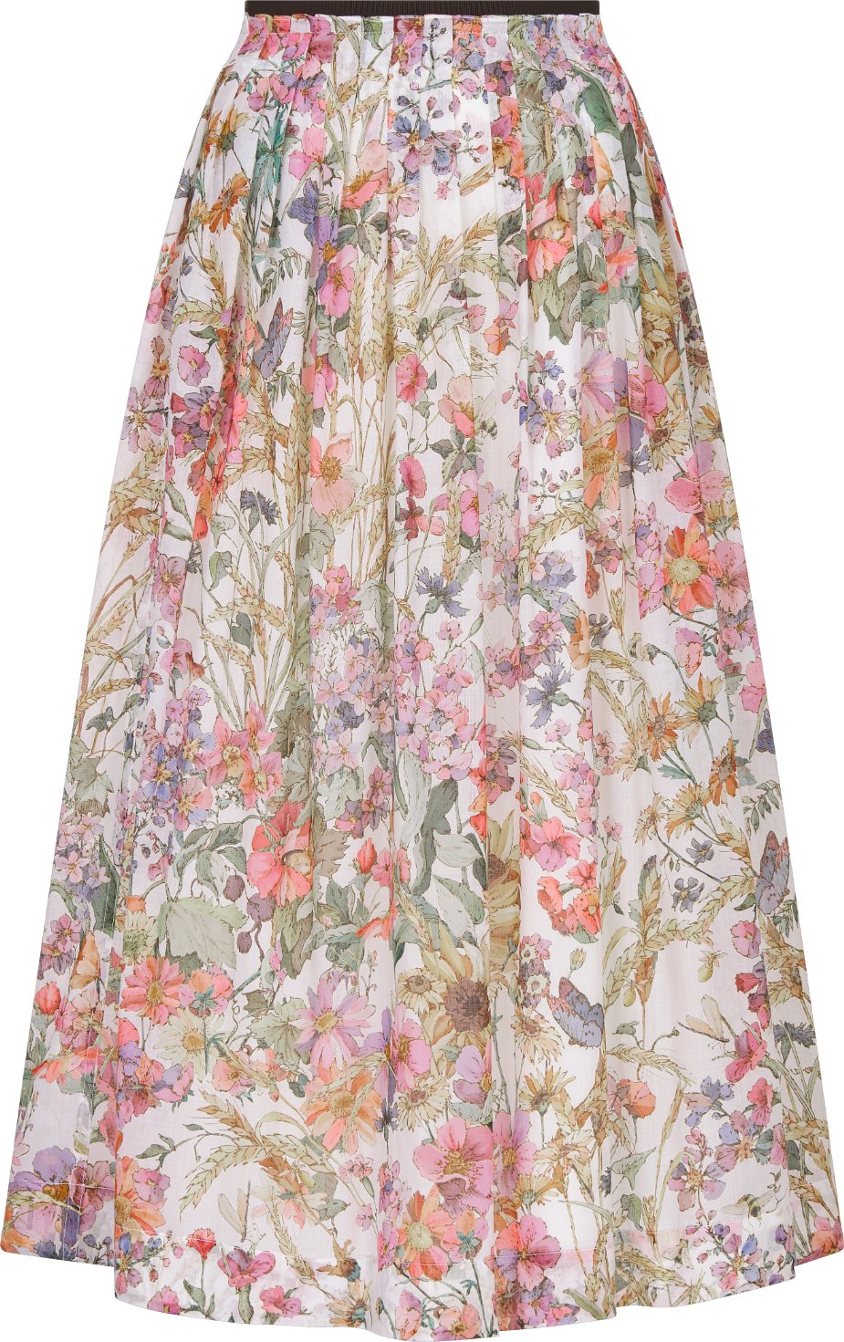 Printed cotton voile skirt dior deals