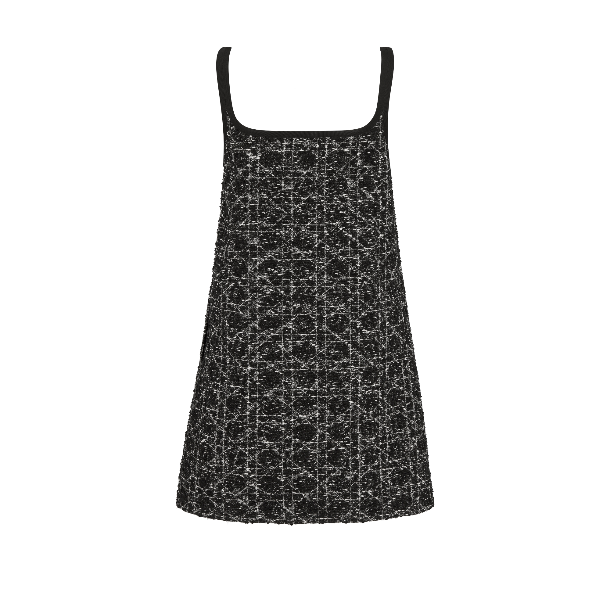 ショート フレアドレス マクロカナージュ コットンブレンド ツイード E08